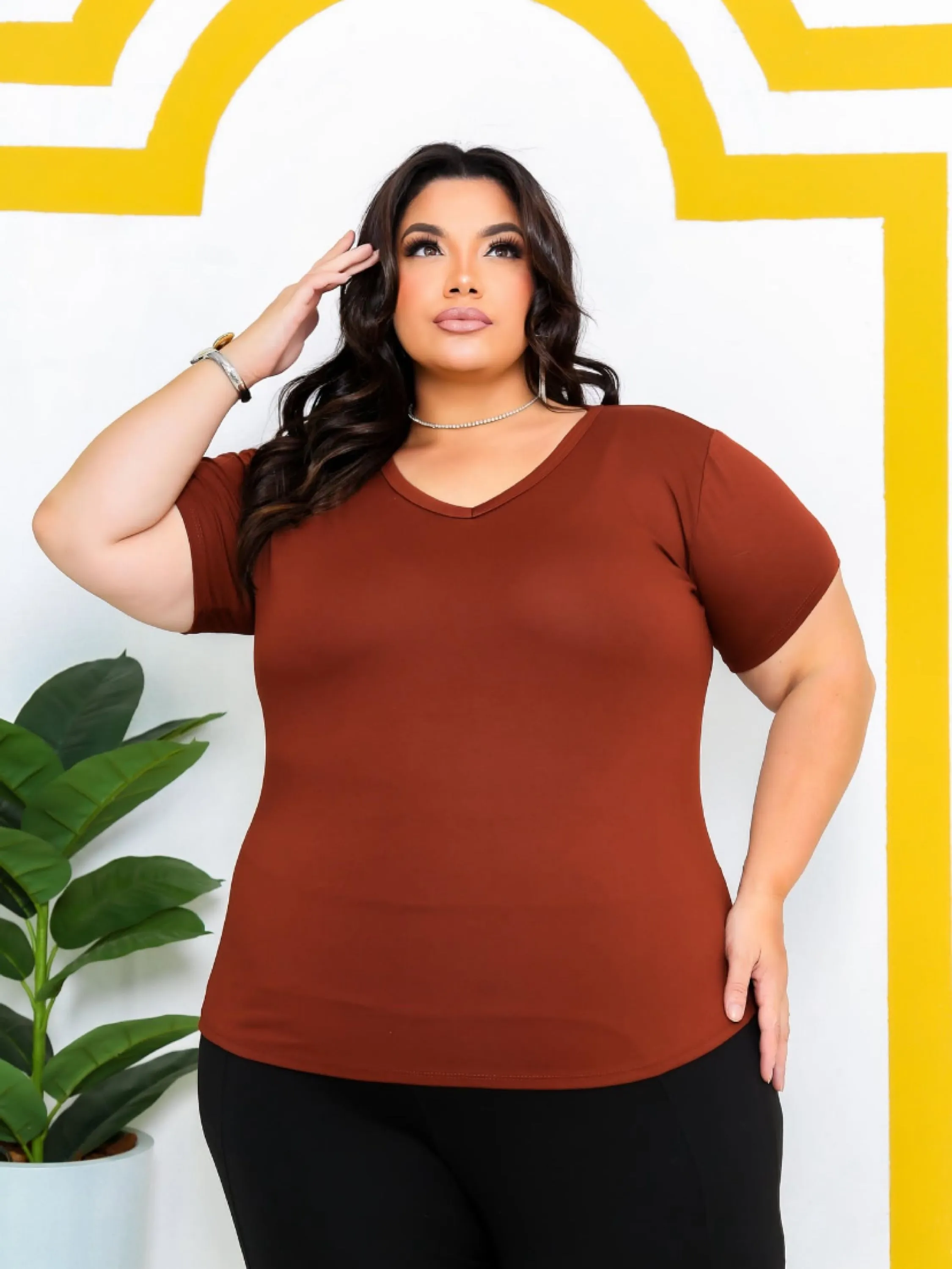 Blusa decote V