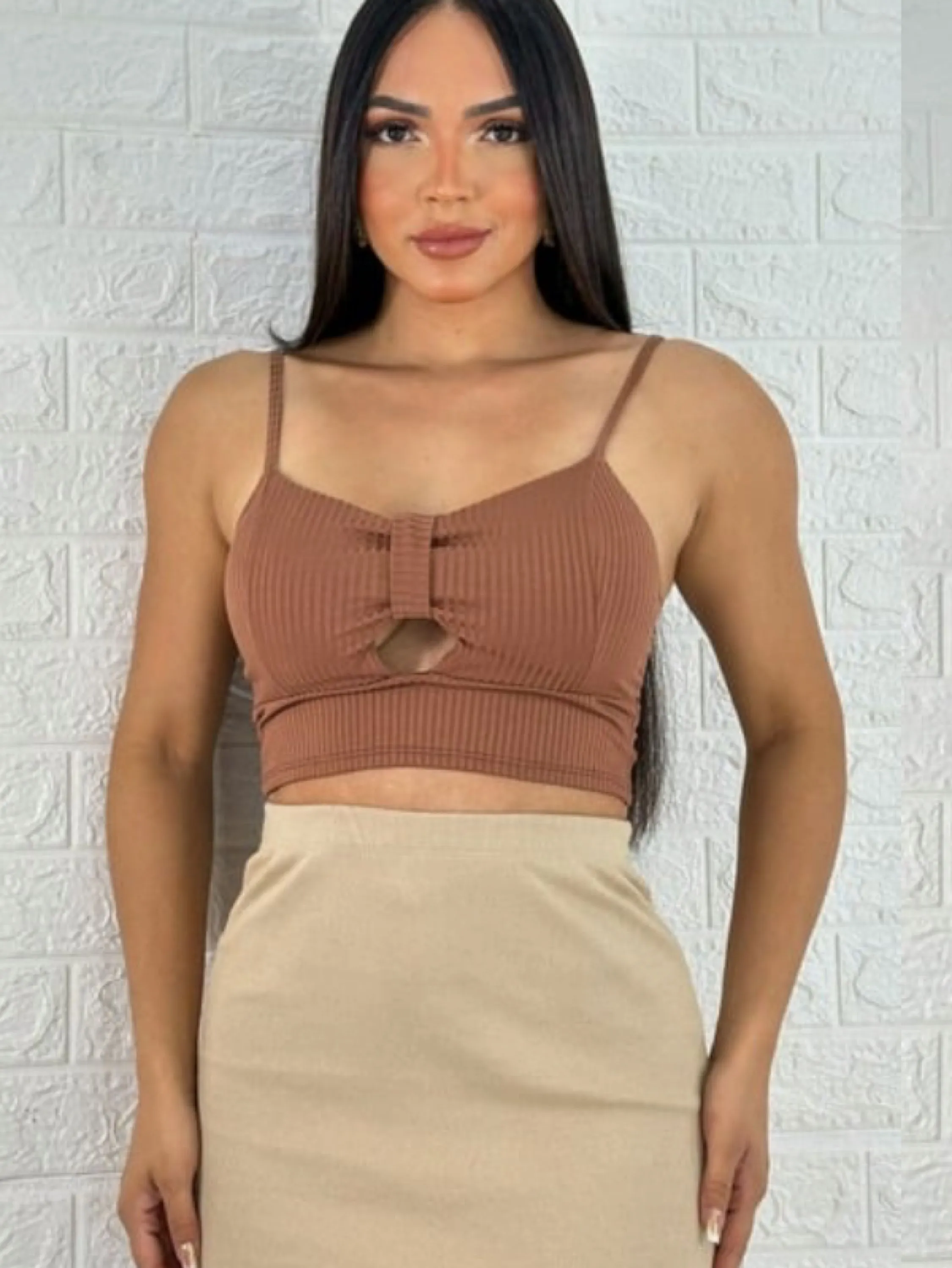 Cropped argola com bojo
