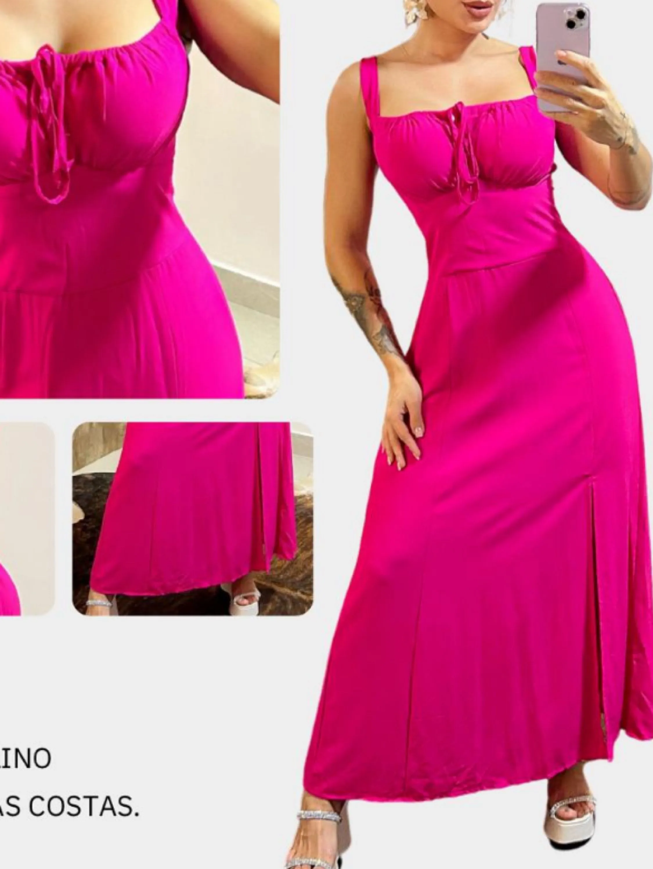 Vestido mídi  com bojo