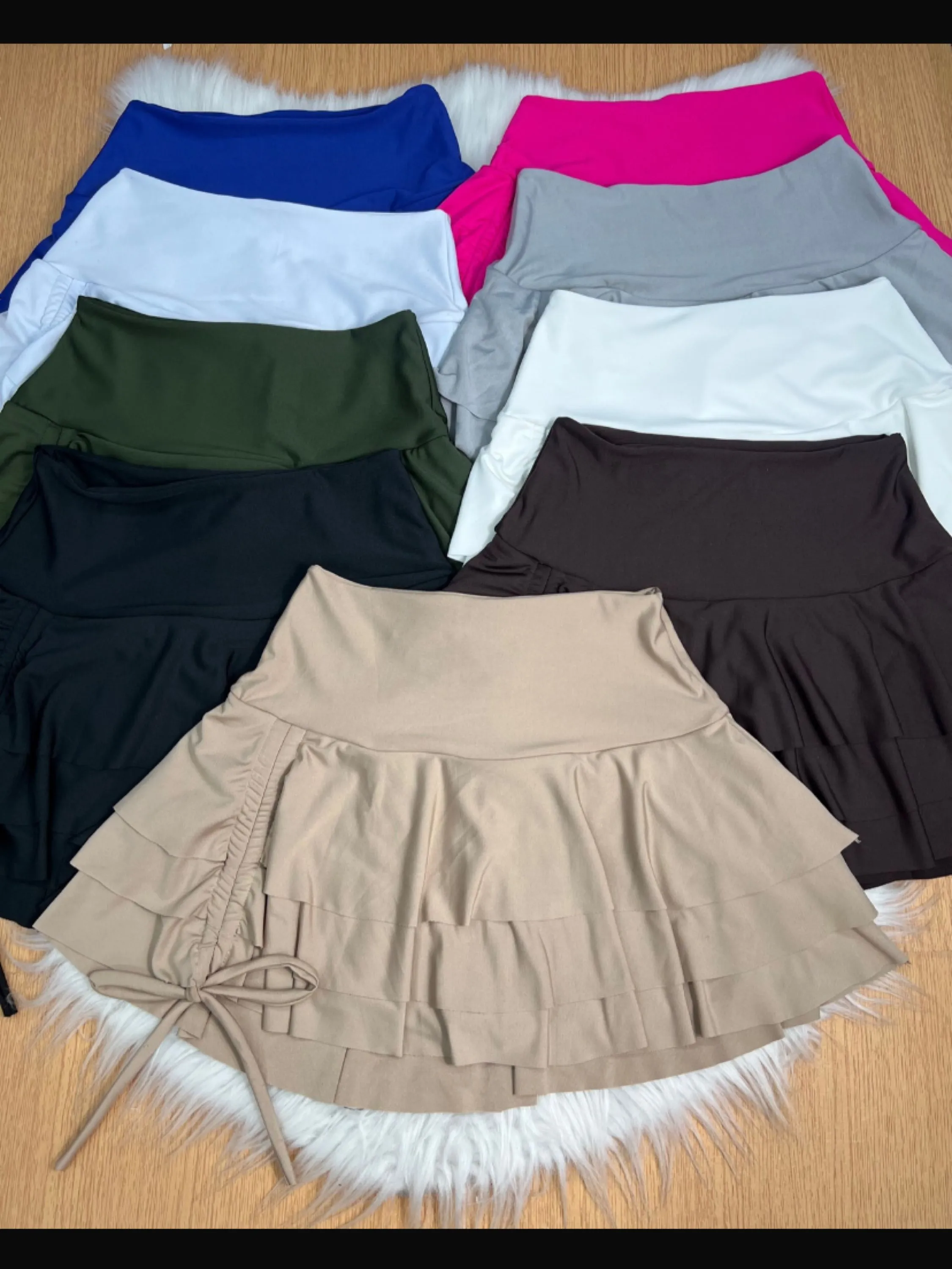 Short saia babado meli