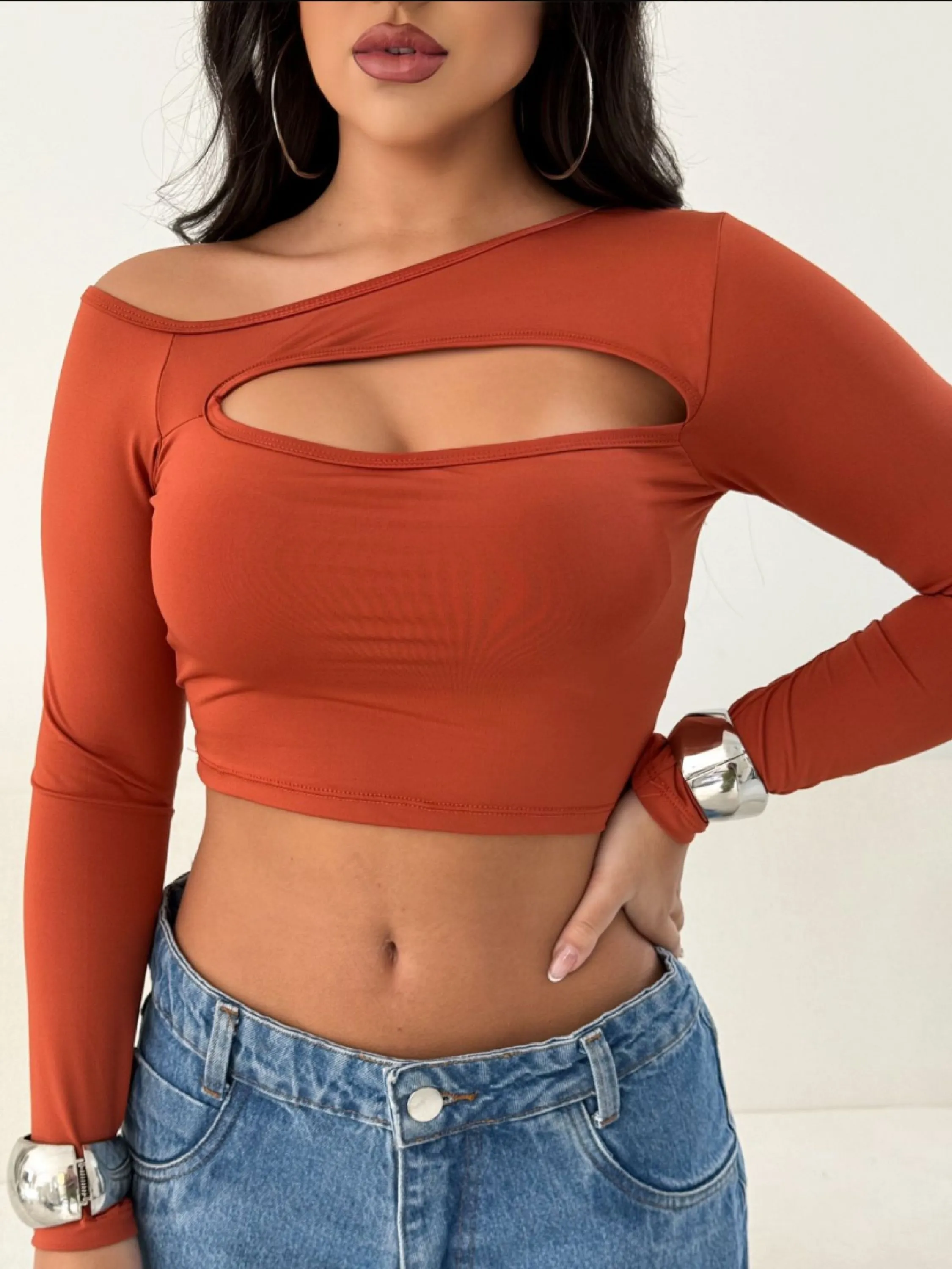 Cropped manga longa