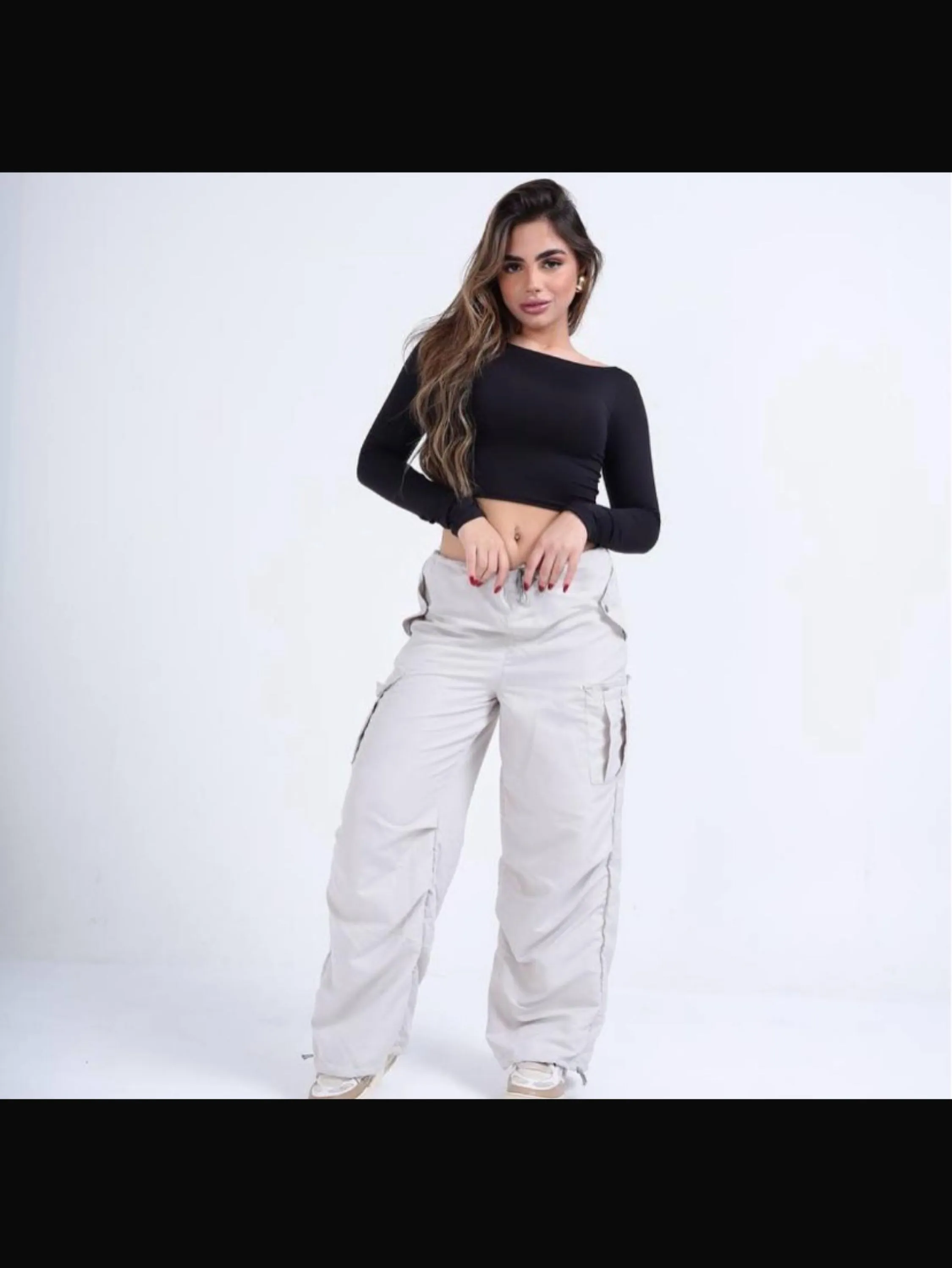 Cropped costa nua manga longa