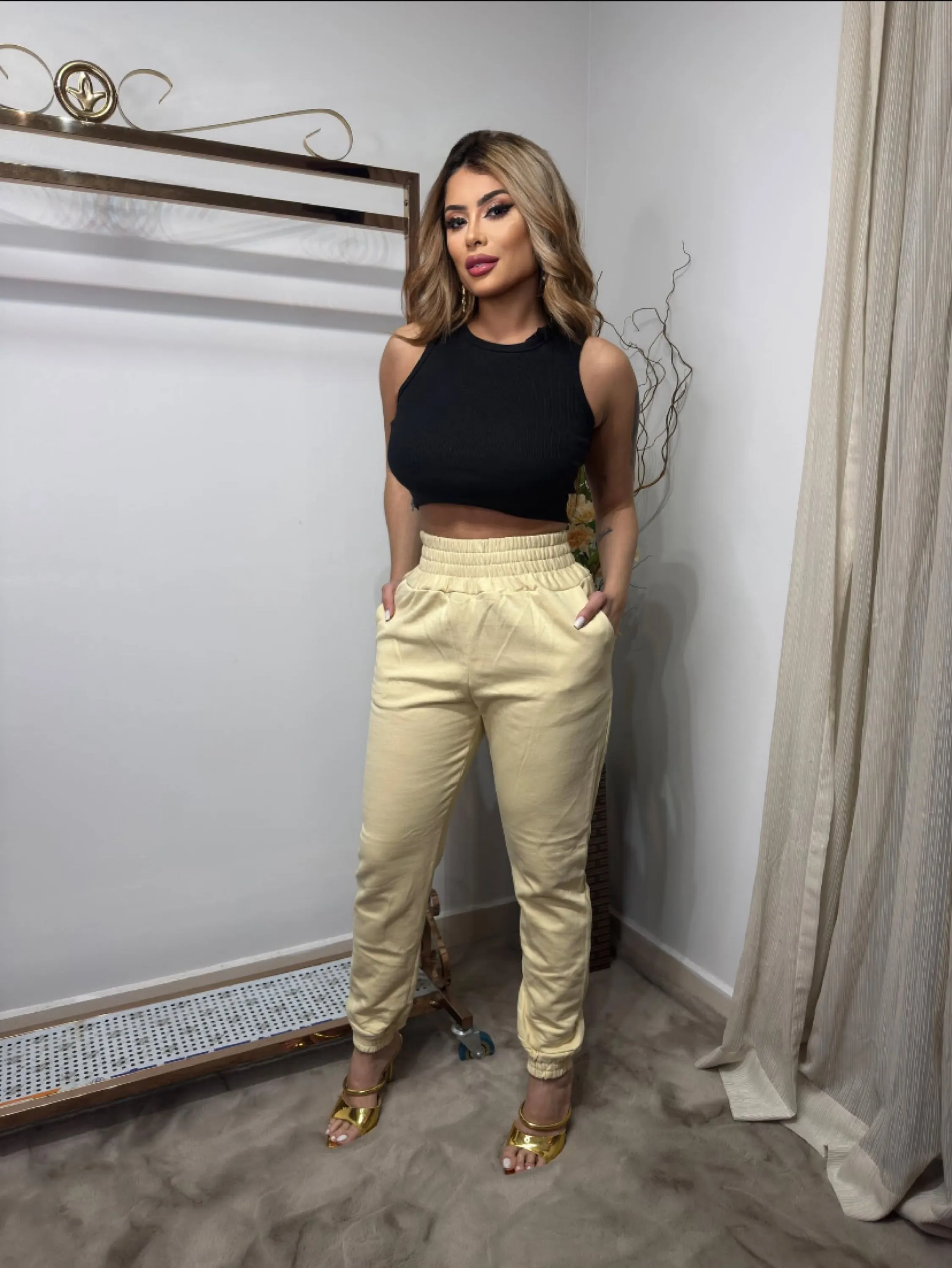 Calça moletom jogger