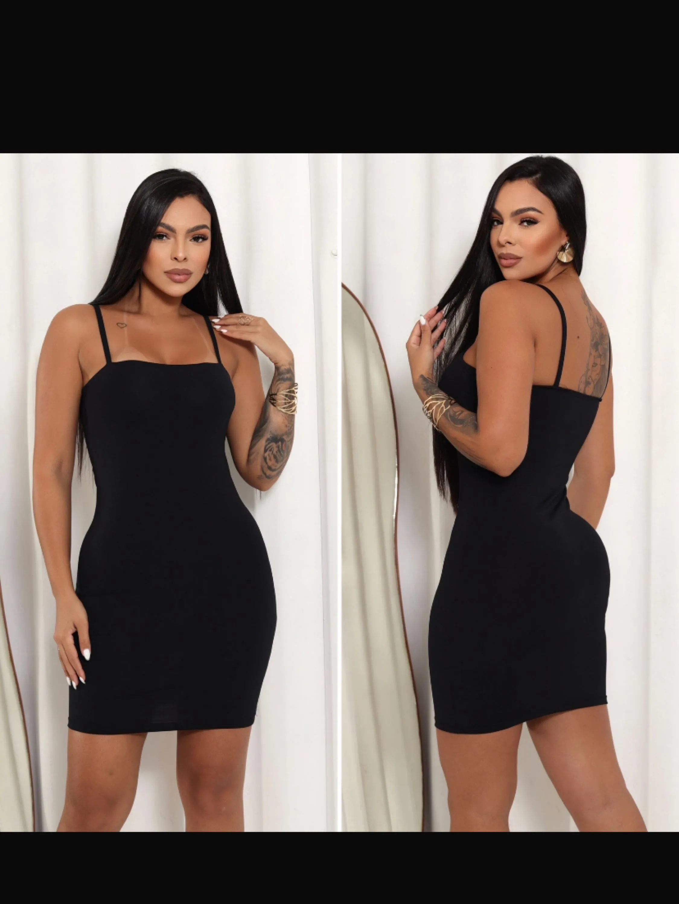 Vestido curto com bojo alça