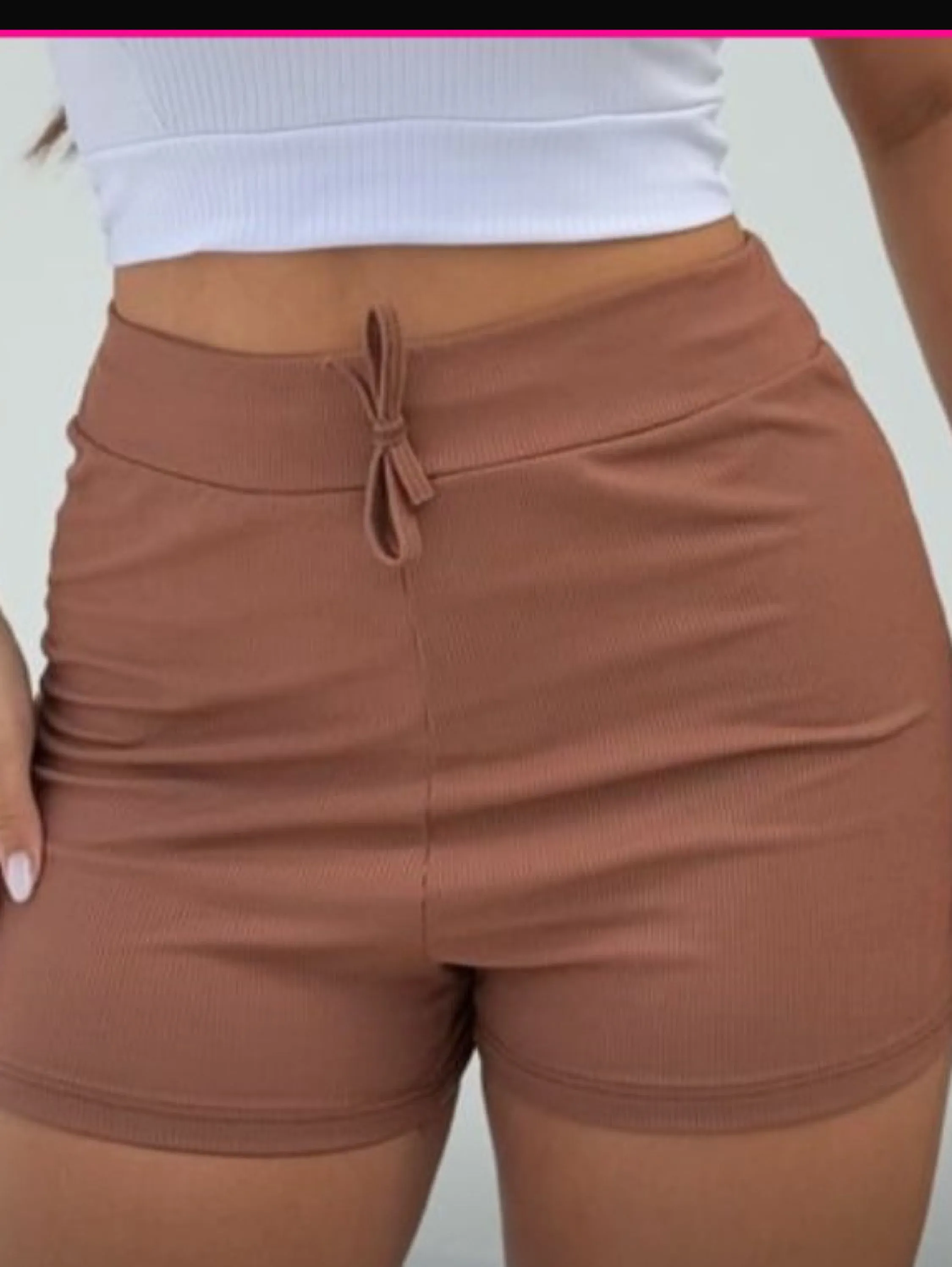 Short tecido ribana