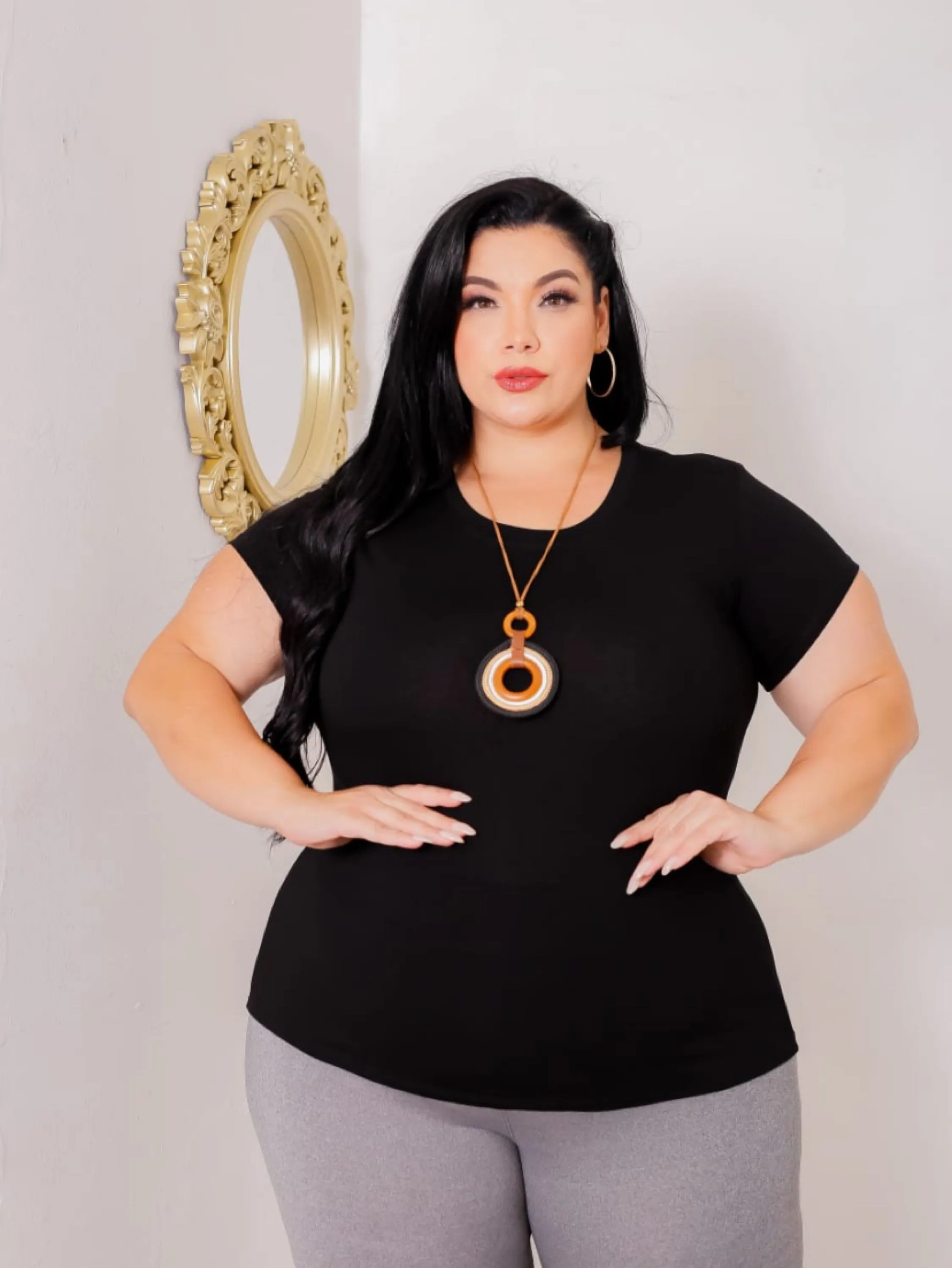 Blusa gola redonda