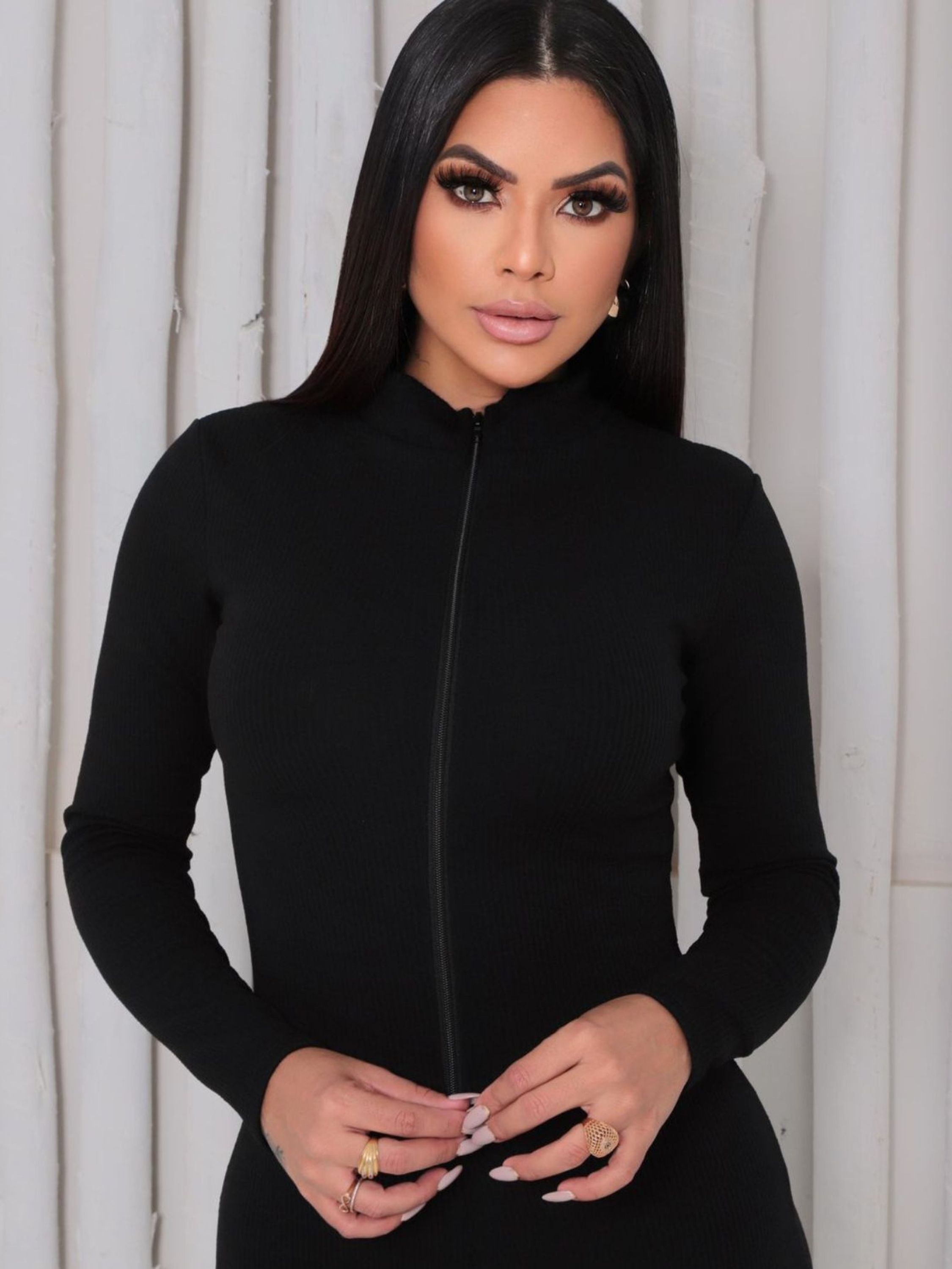 Macacão com Zíper Frontal Manga Longa Gringa Outono/Inverno