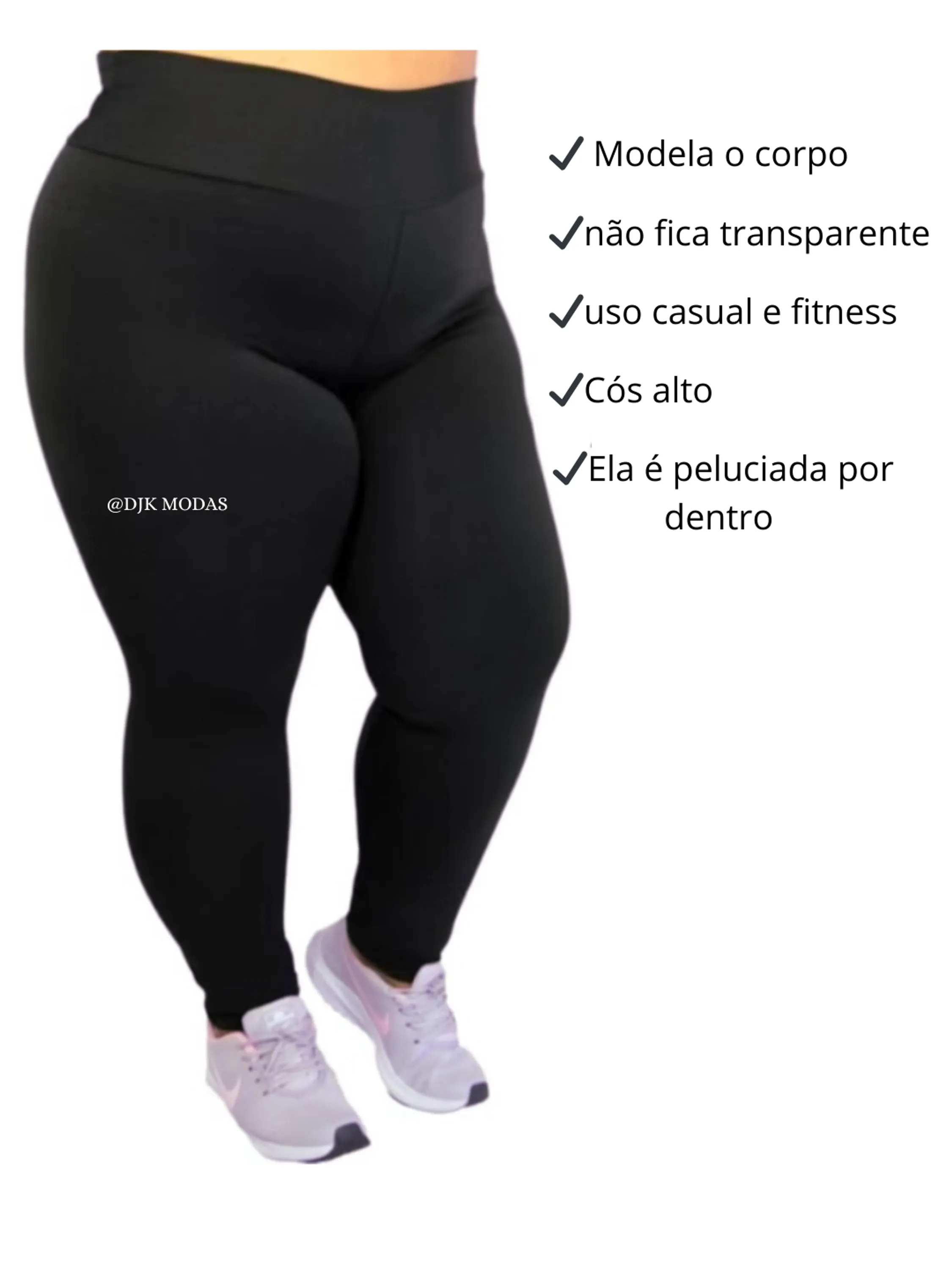 Legging flanelada Plus zise feminina