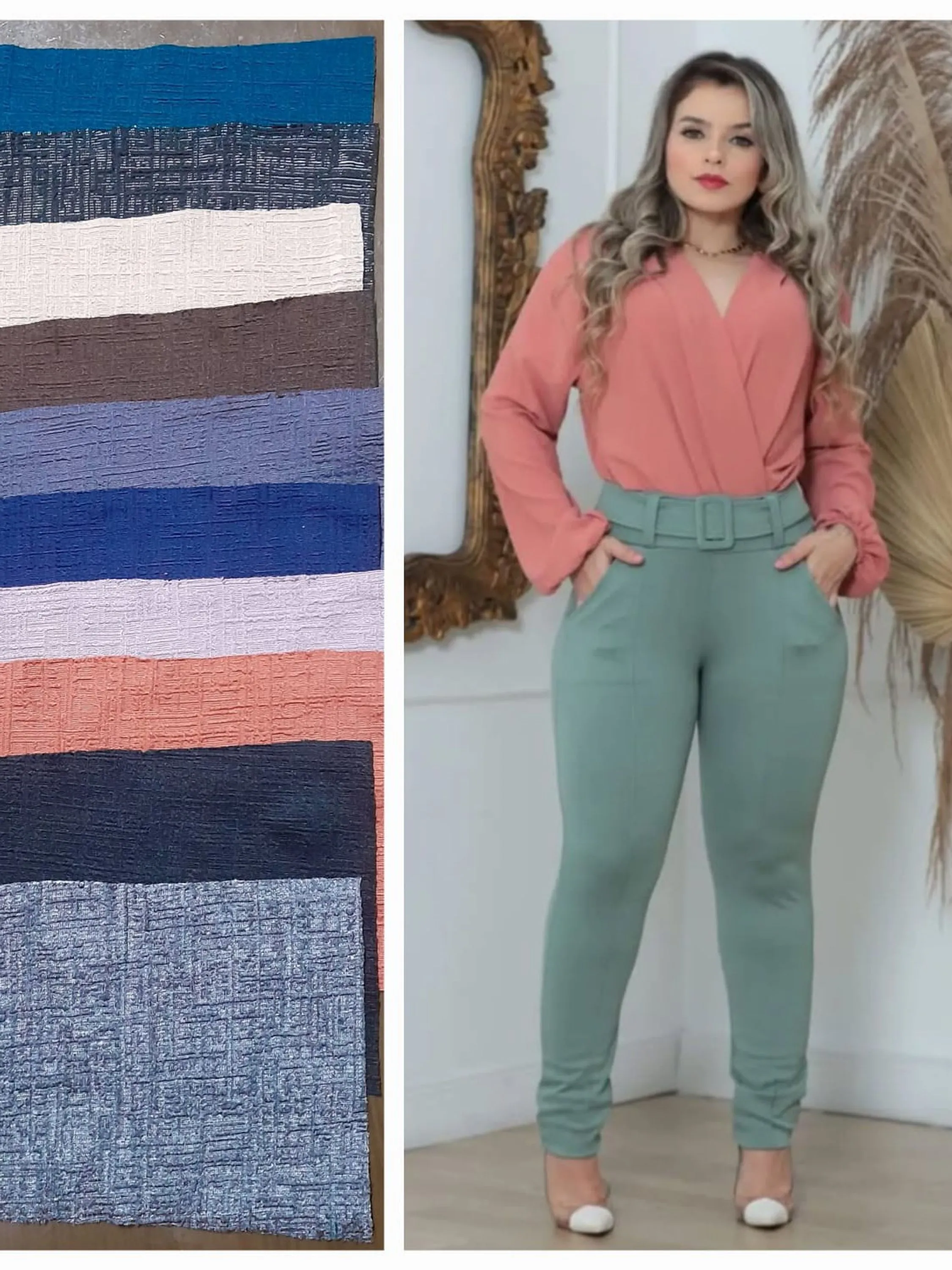 CALÇA DE TECIDO MALHA JACQUARD