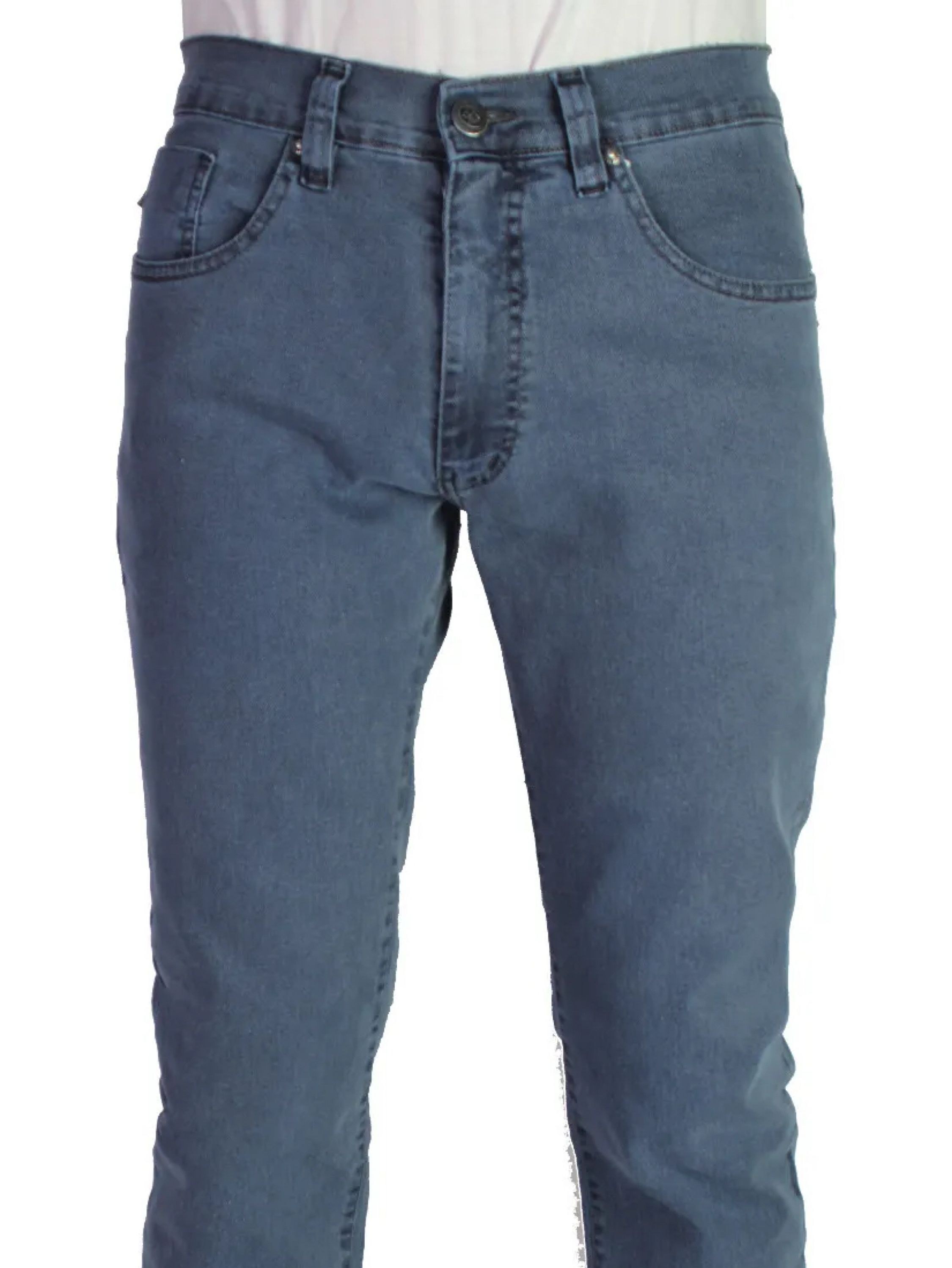 Calça Jeans Tradicional Elastano Cinza Chumbo - 36 ao 48