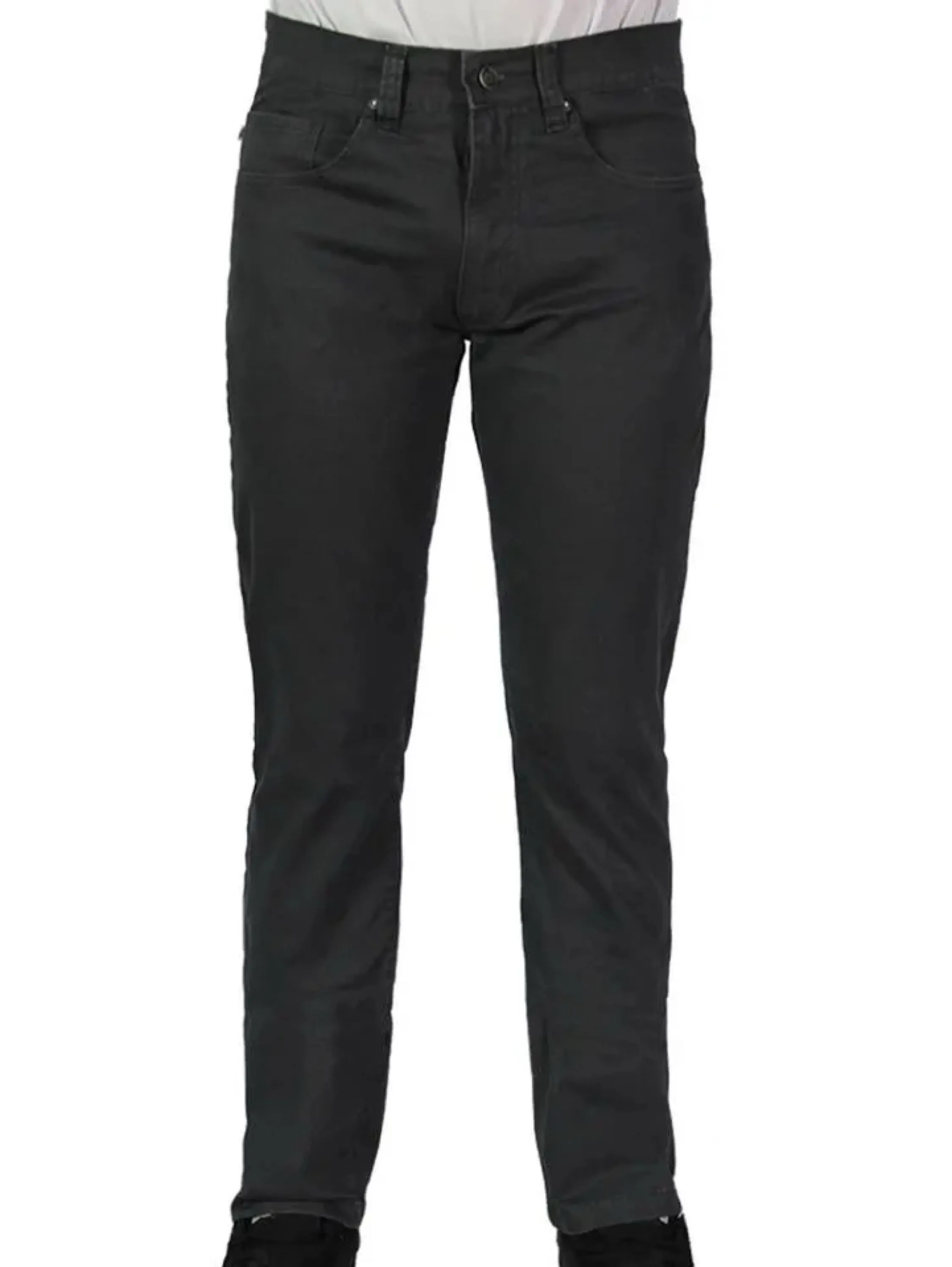 Calça de Sarja Tradicional Elastano Chumbo 36 ao 48