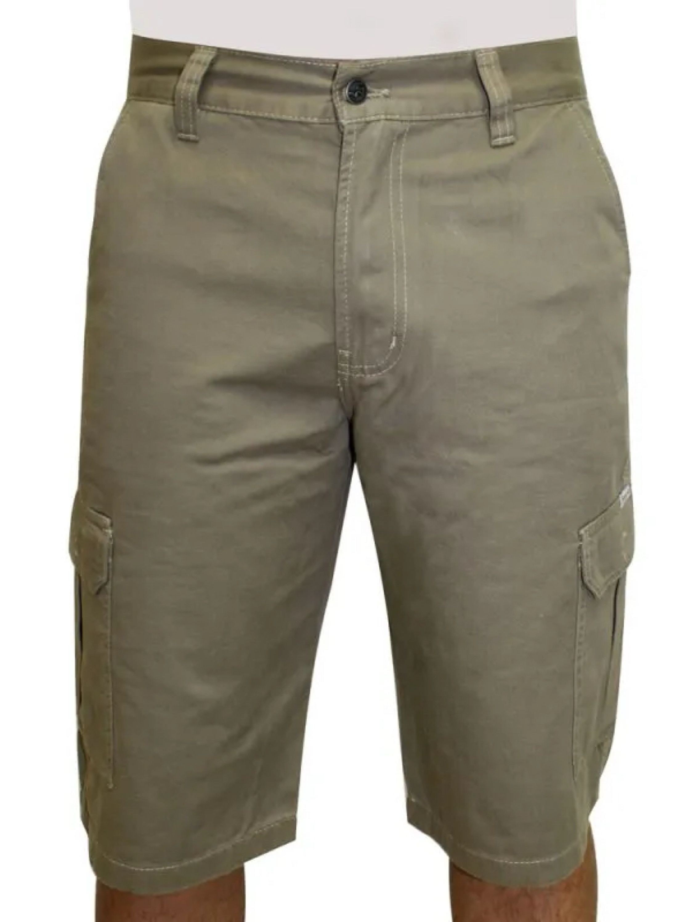 Bermuda Cargo de Sarja Masculina 50 ao 56 - Diversas Cores