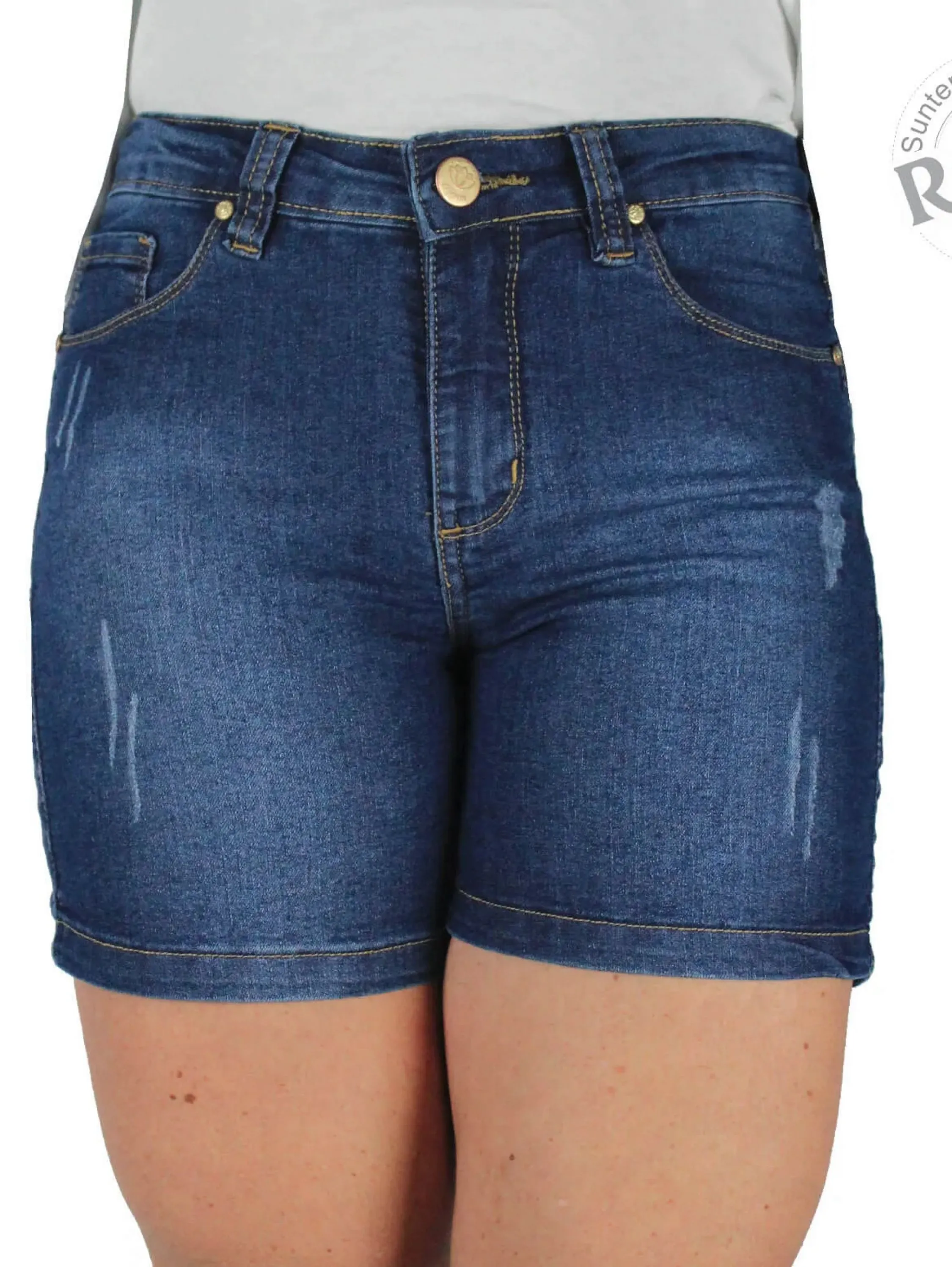 Bermuda Shorts Jeans Feminina