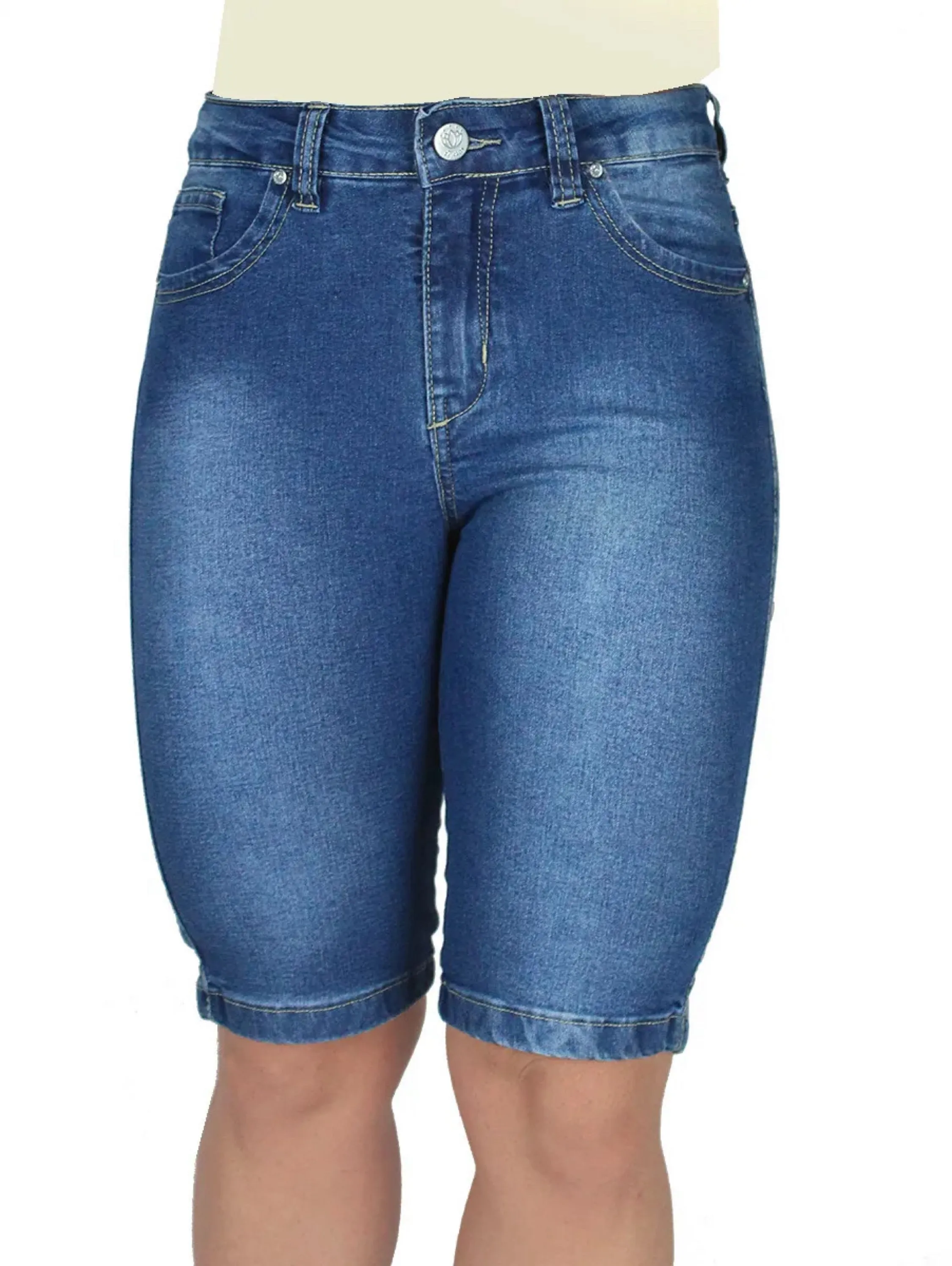 Bermuda Jeans Feminina Ciclista