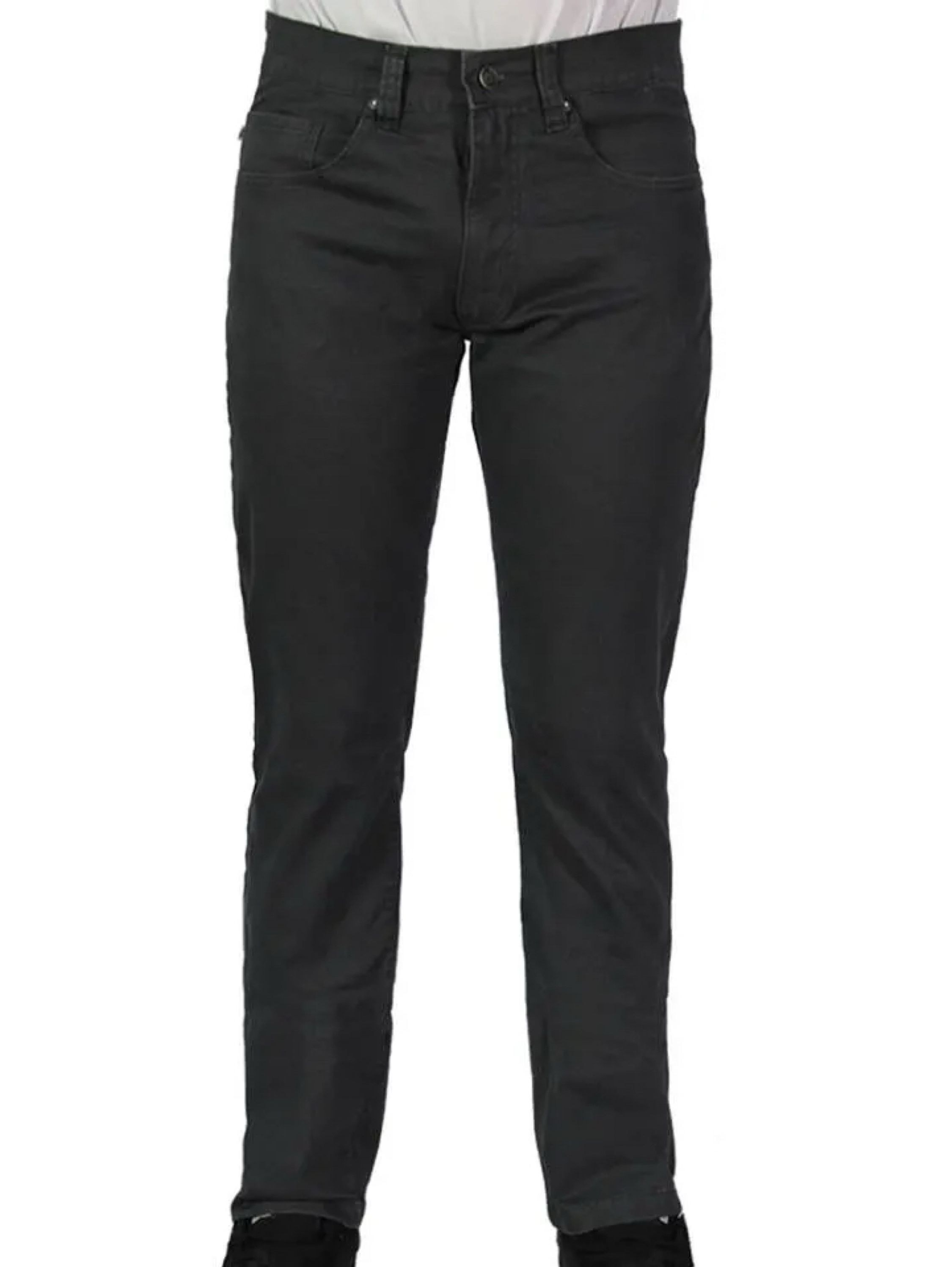 Calça de Sarja Tradicional Elastano Chumbo - 50 ao 56