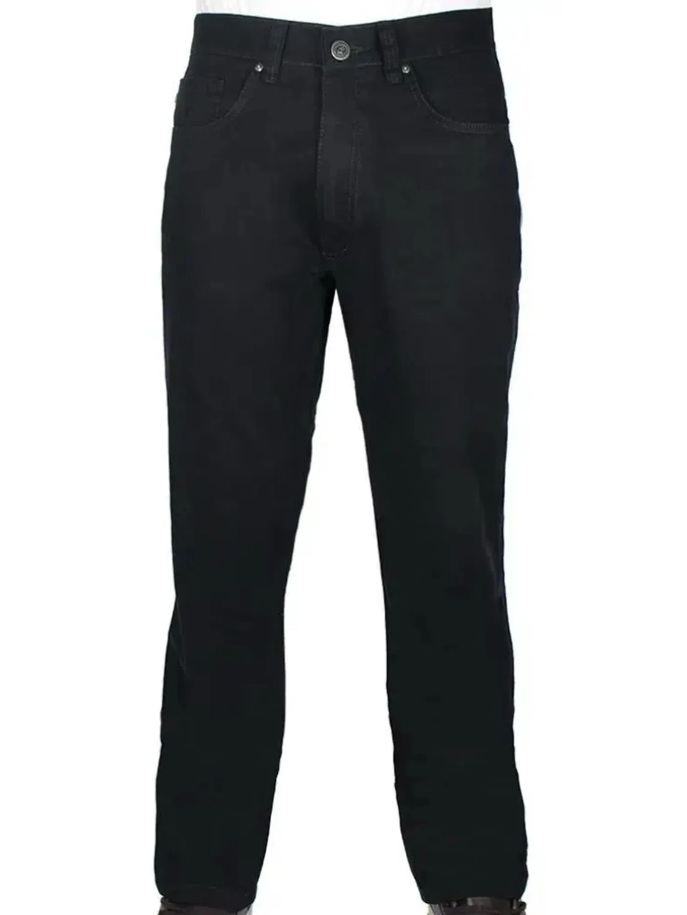 Calça de Sarja Tradicional Elastano Preta 36 ao 48