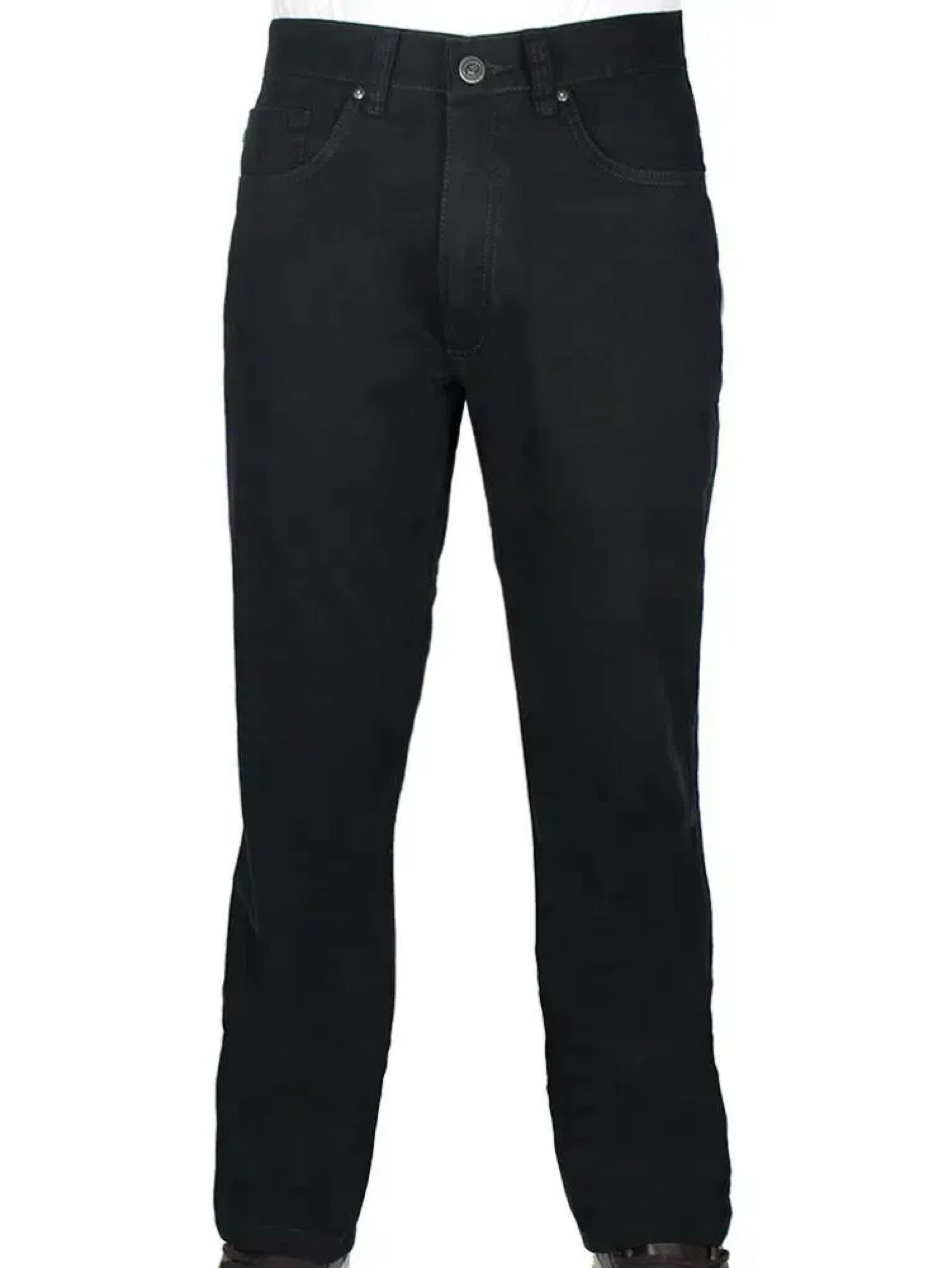 Calça de Sarja Tradicional Elastano Preta 36 ao 48