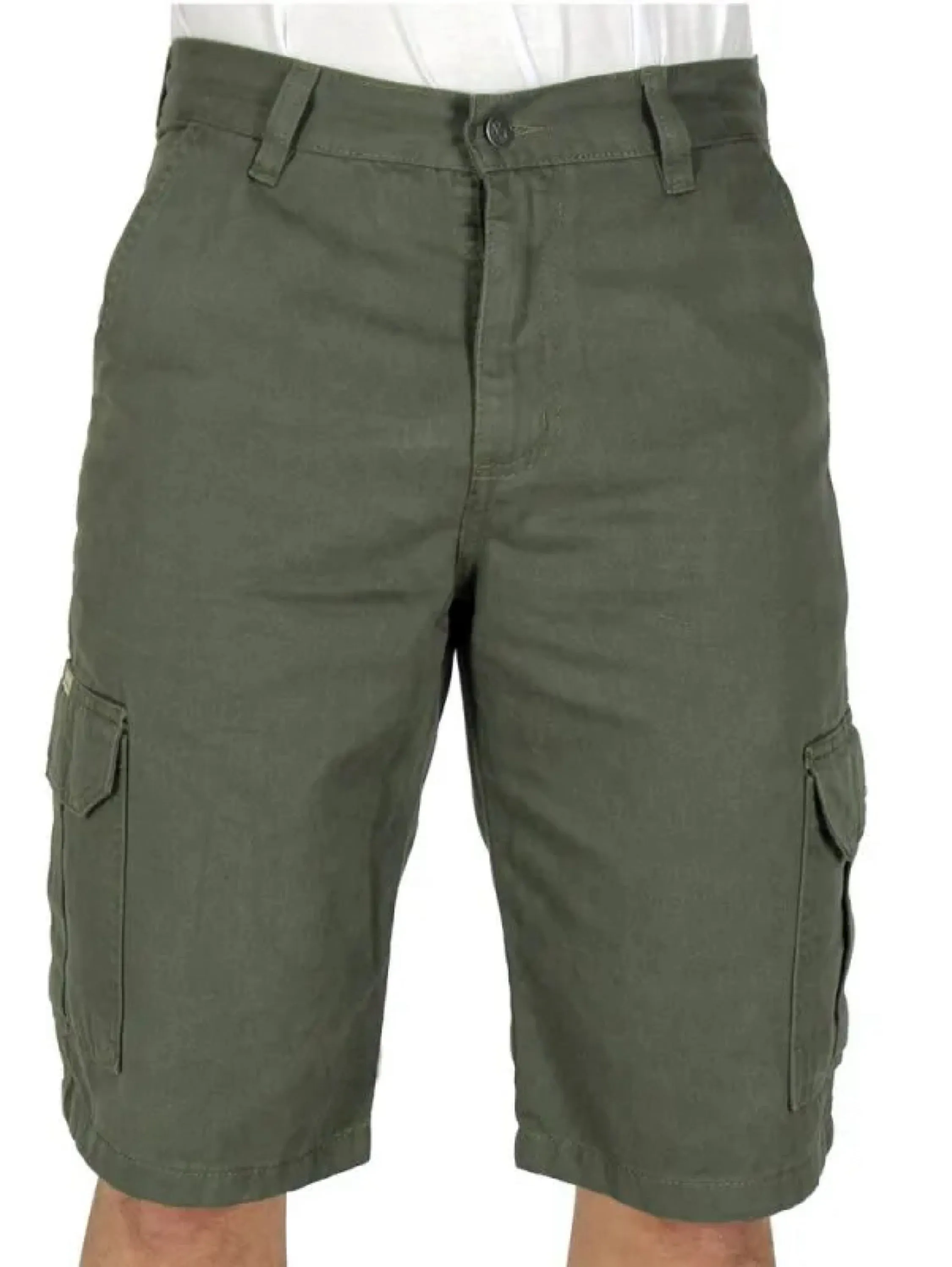 Bermuda Masculina Cargo de Sarja 100% Algodão 36 - 48