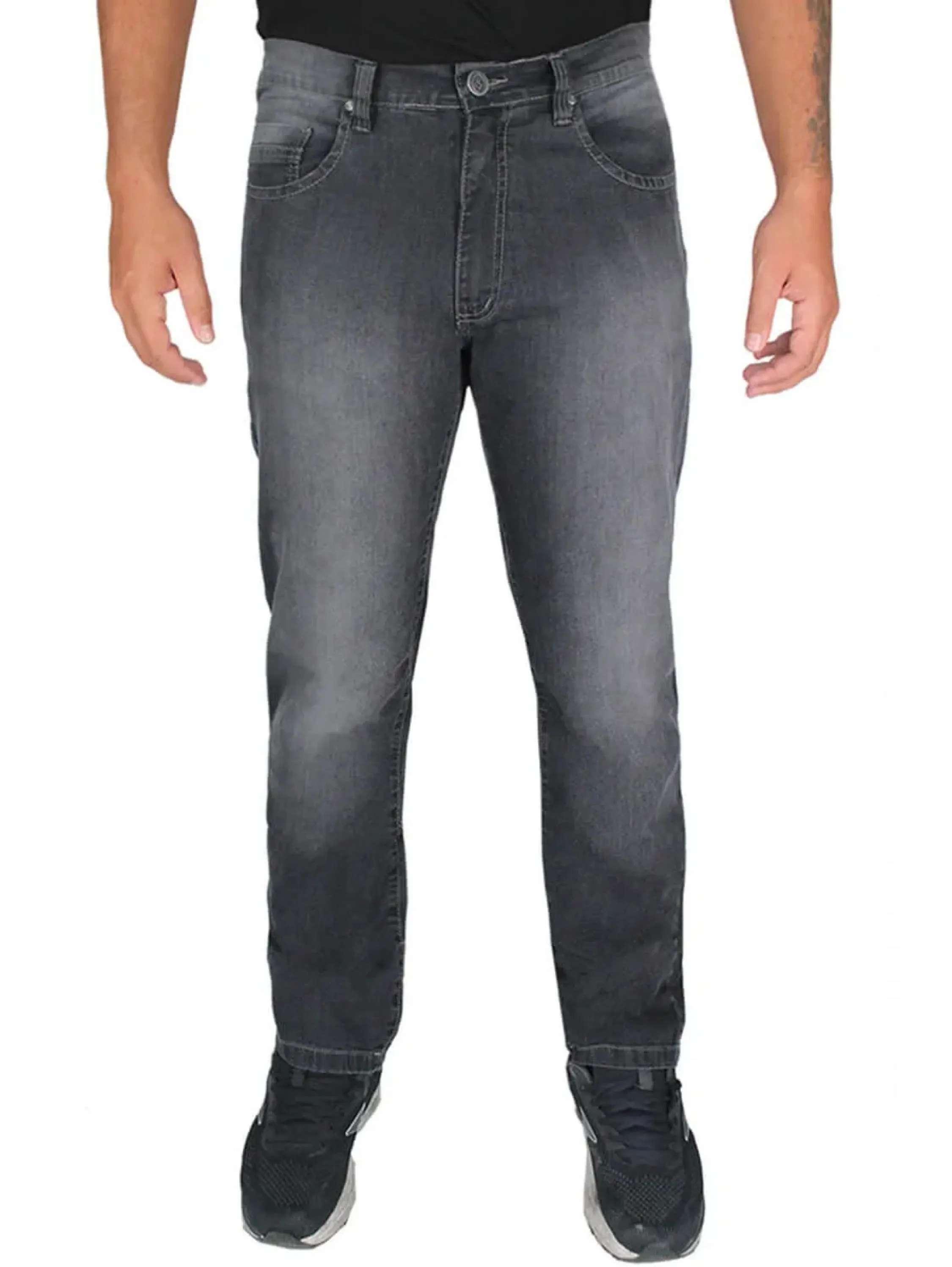 Calça Jeans Masculina Elastano Bolso Celular - 36 ao 48