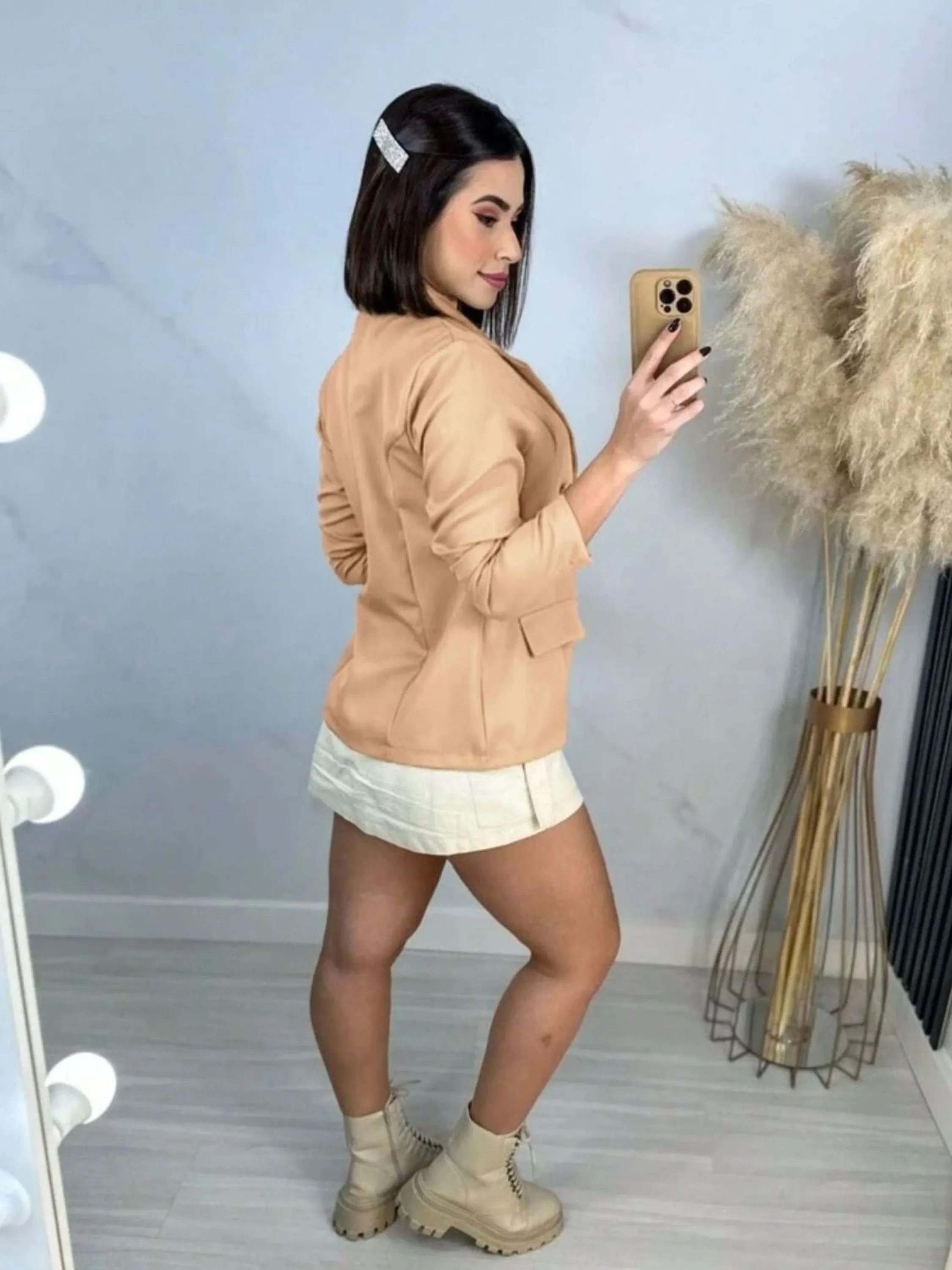 Blazer Feminino Alfaiataria Botões Duplos