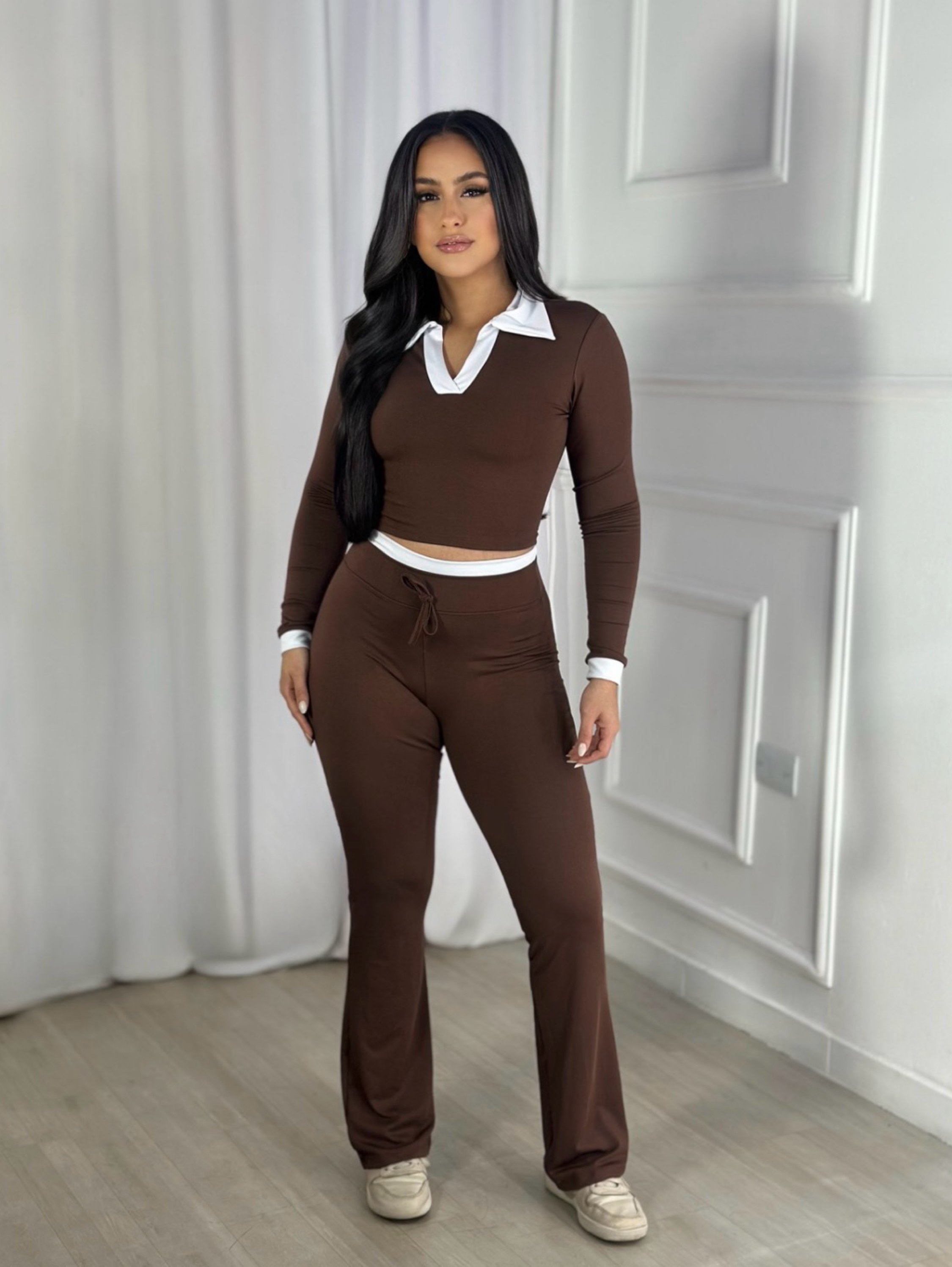Conjunto bicolor polo feminino si