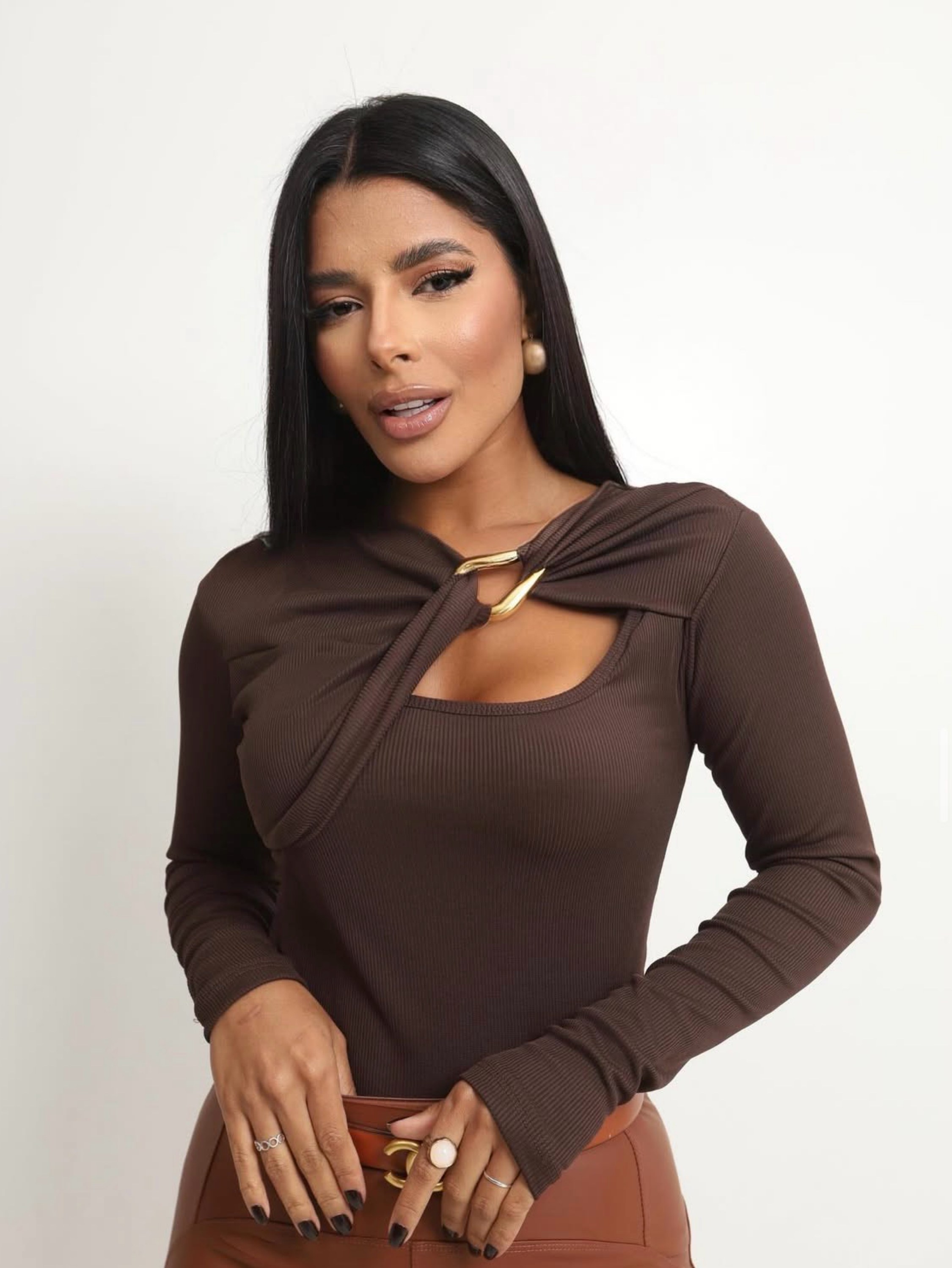 Blusa manga longa Medina