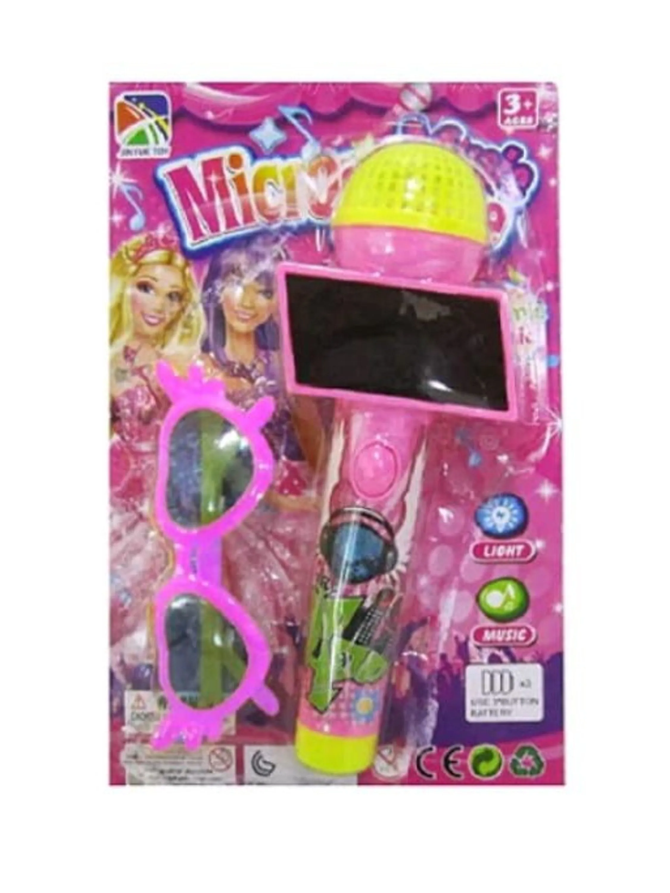 Brinquedo: microfone + olhos + pilhas, 1374