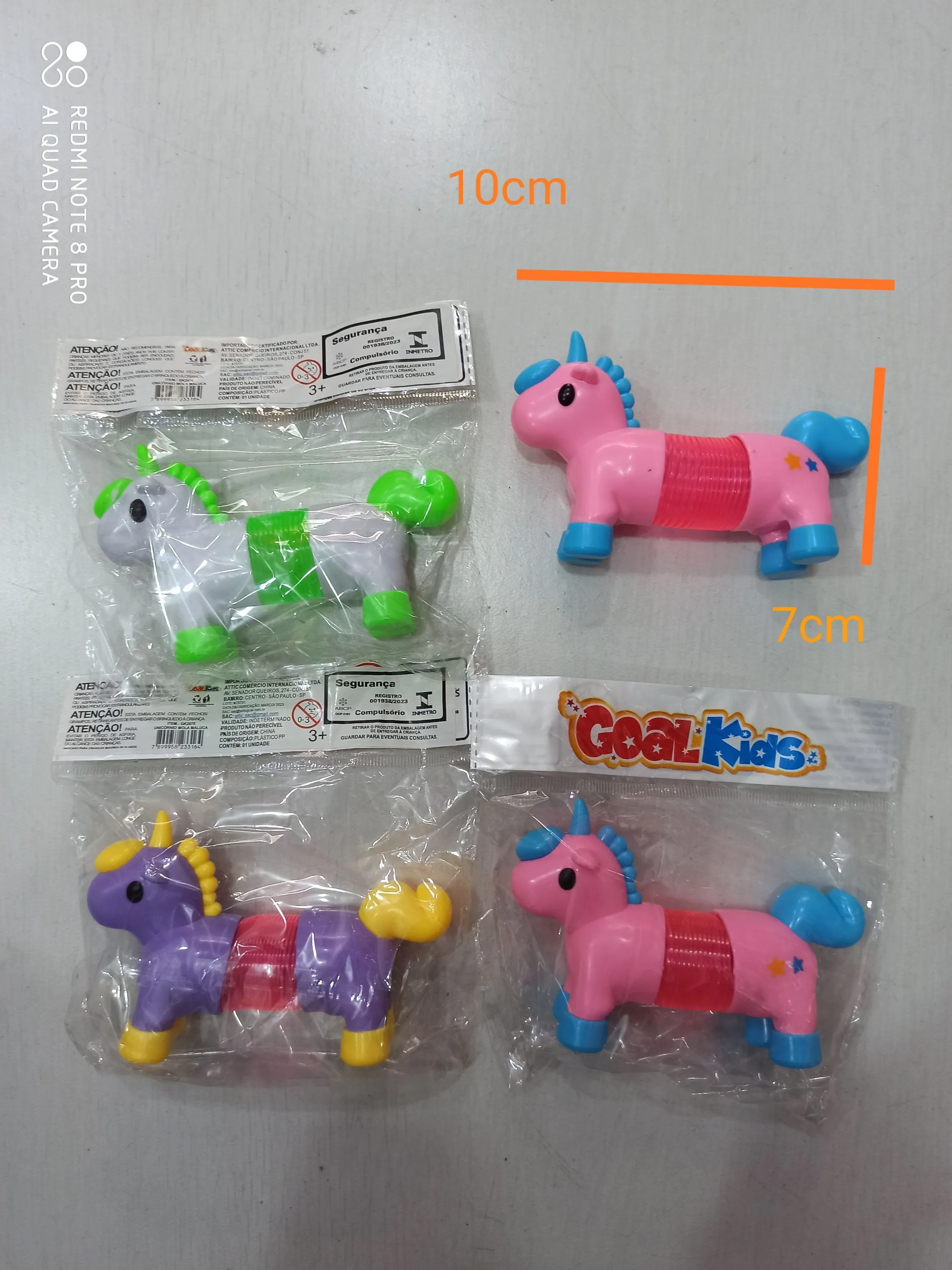 Brinquedos:Pony elásticos, cores aleatórias