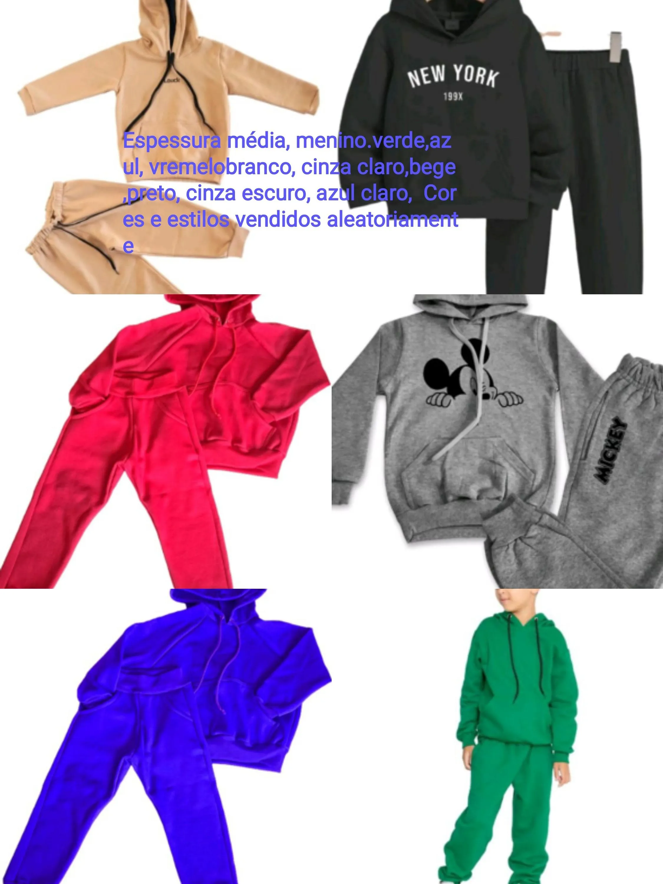 espessura média moletom，Meninos,Roupas + calças ,