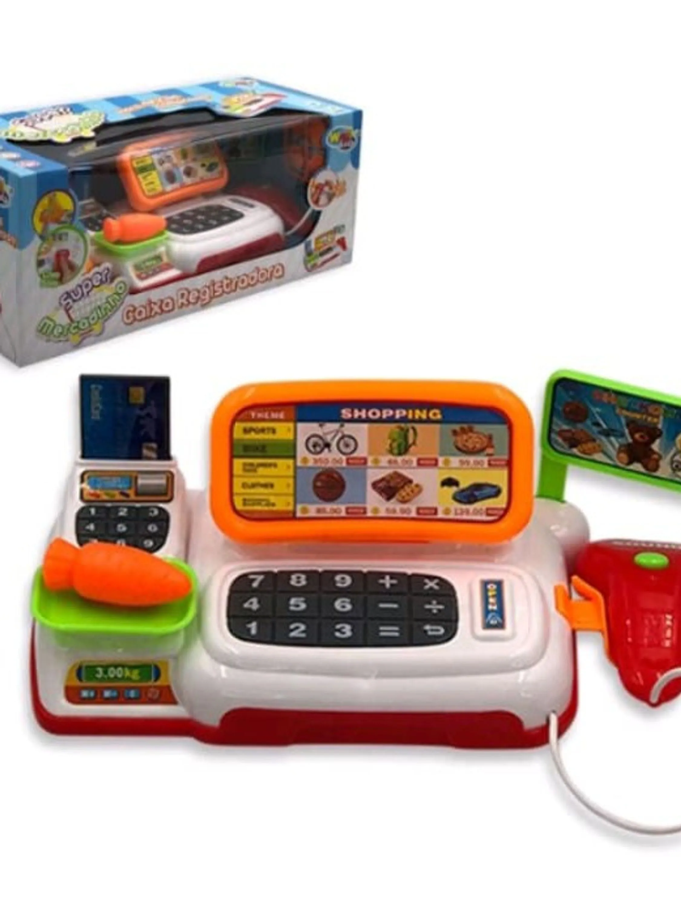 Brinquedos: Balcão de caixa, cores aleatórias
