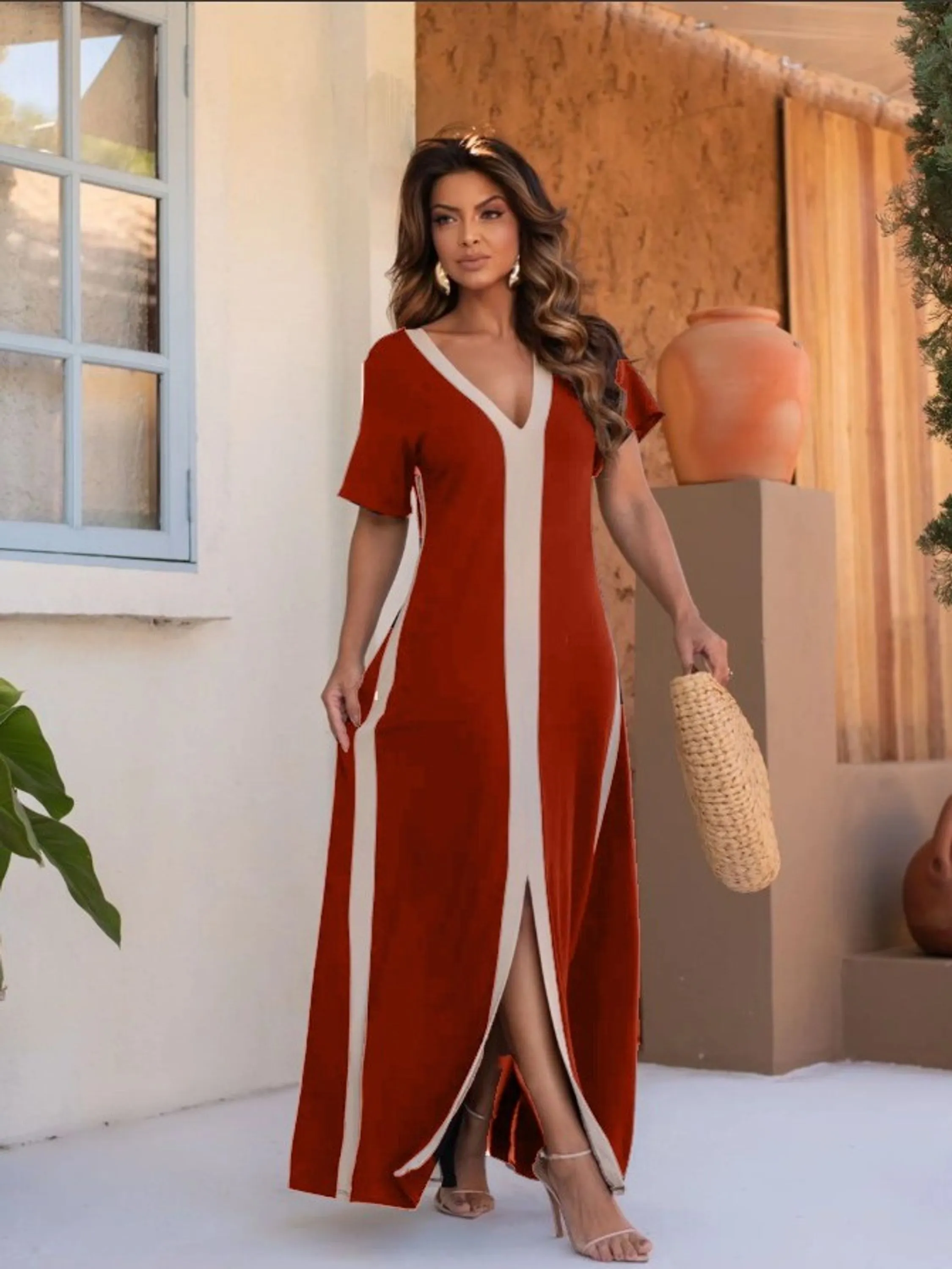 Vestido Longo Feminino Viscolycra
