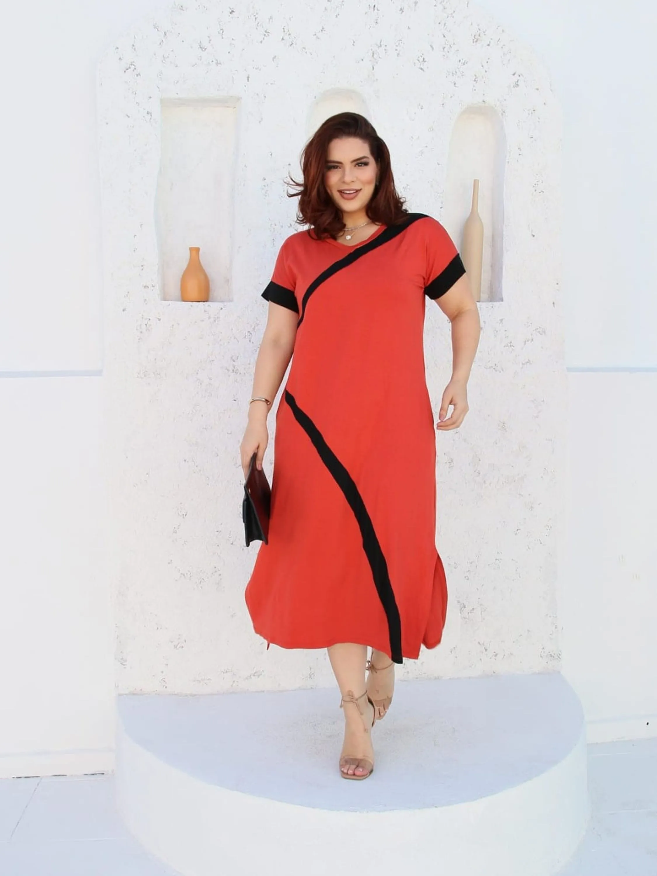 Vestido Plus Yara, Viscolycra