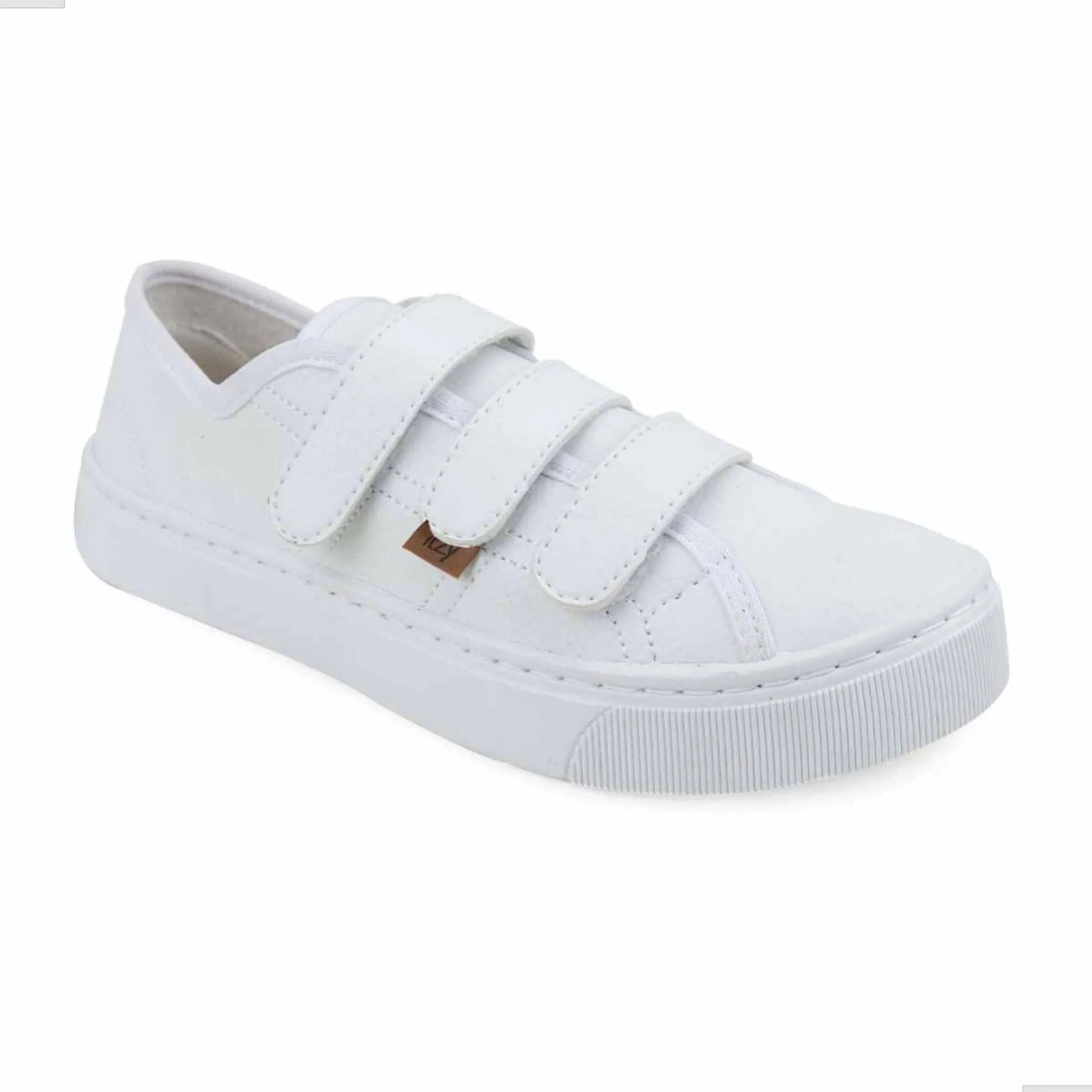 Tênis com Velcro Feminino Casual Confortável Calce Fácil Elegante Branco