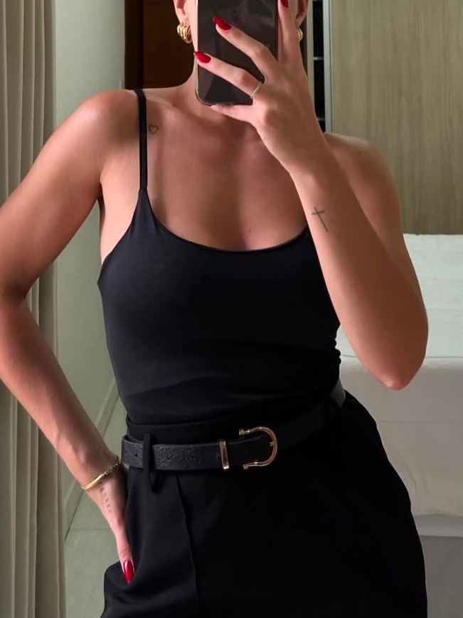 Blusa de alcinha com forro