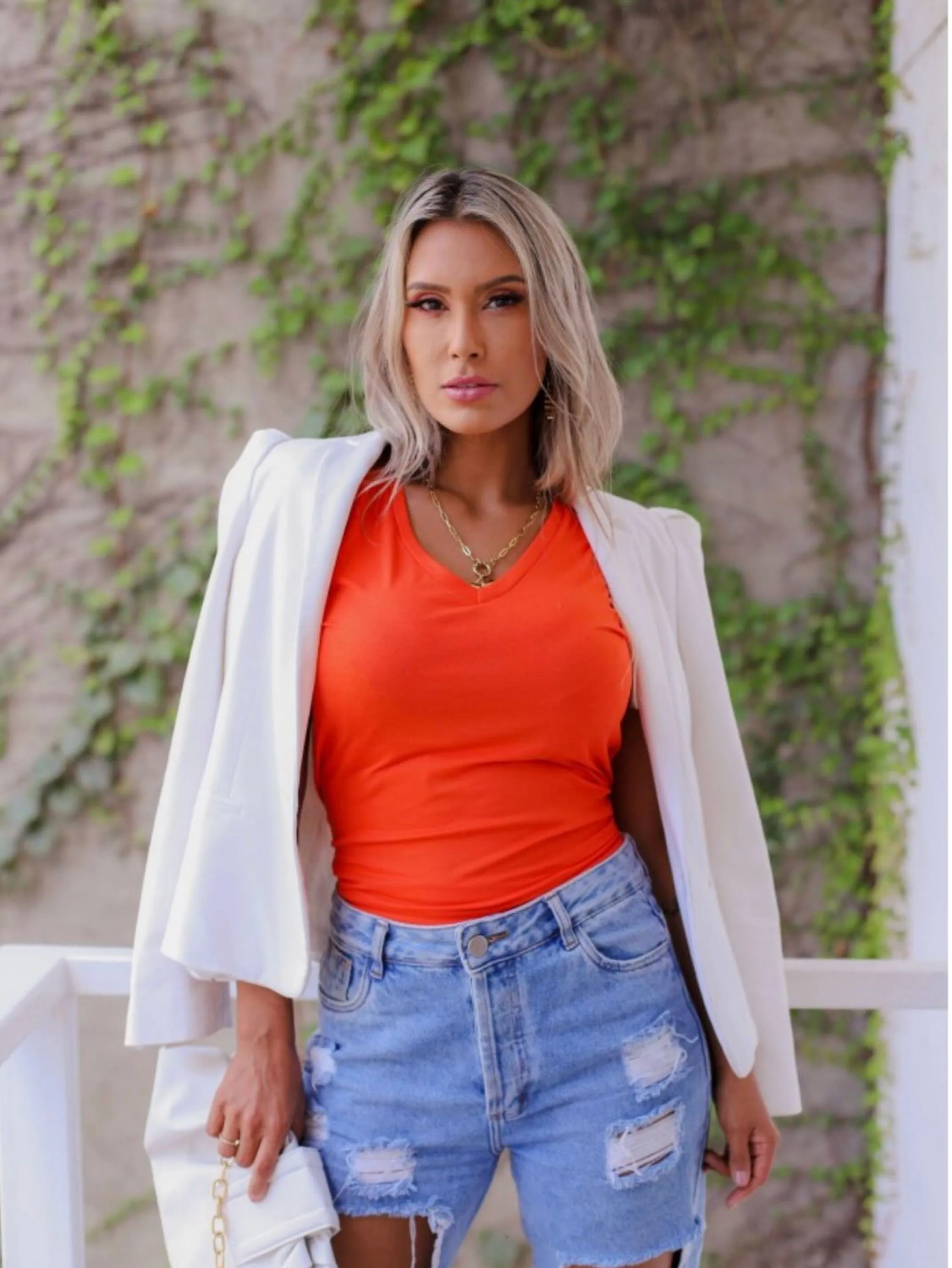 Blusa podrinha - Gola v