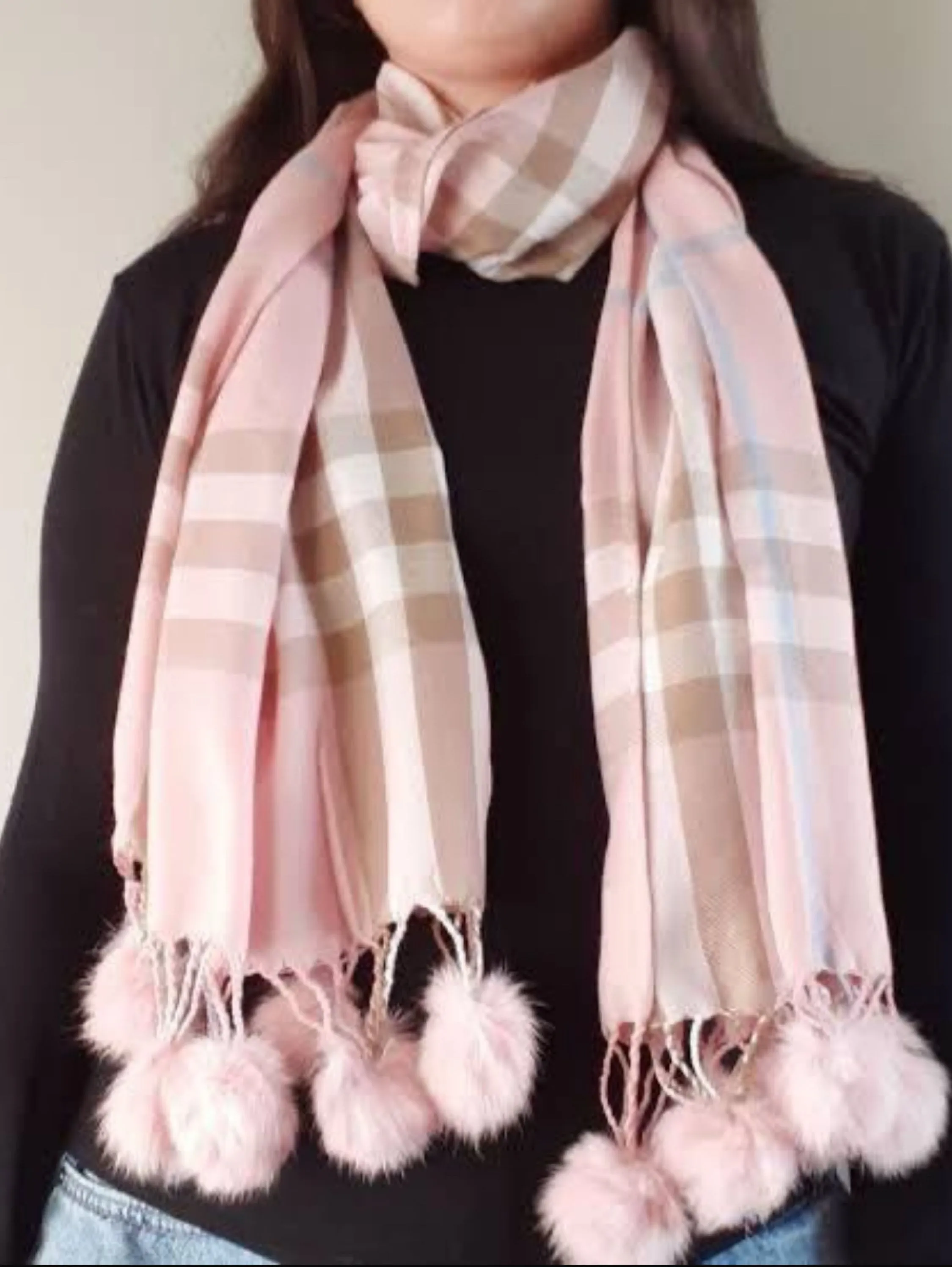 Lenço flanelado PomPom