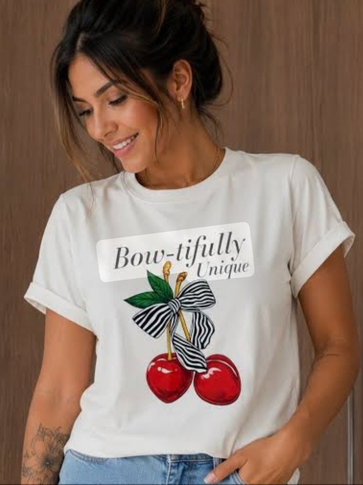 T-shirt algodão camiseta Cereja 🍒