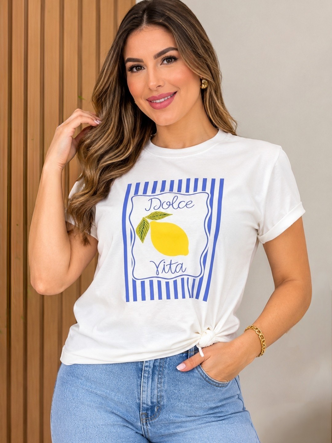 T-shirt Dolce vita camiseta em algodão