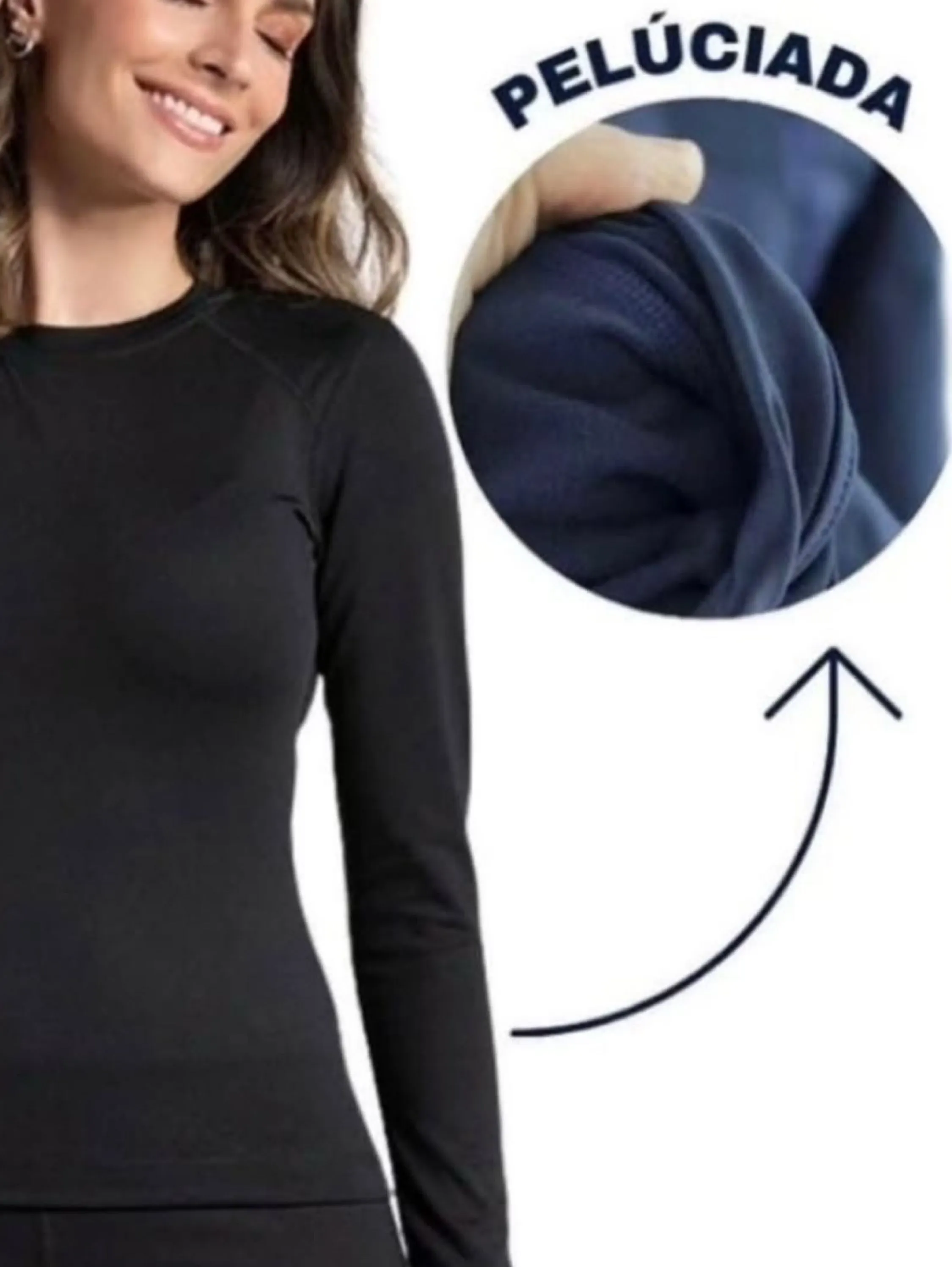 Blusa térmica peluciada - Pacote com 12
