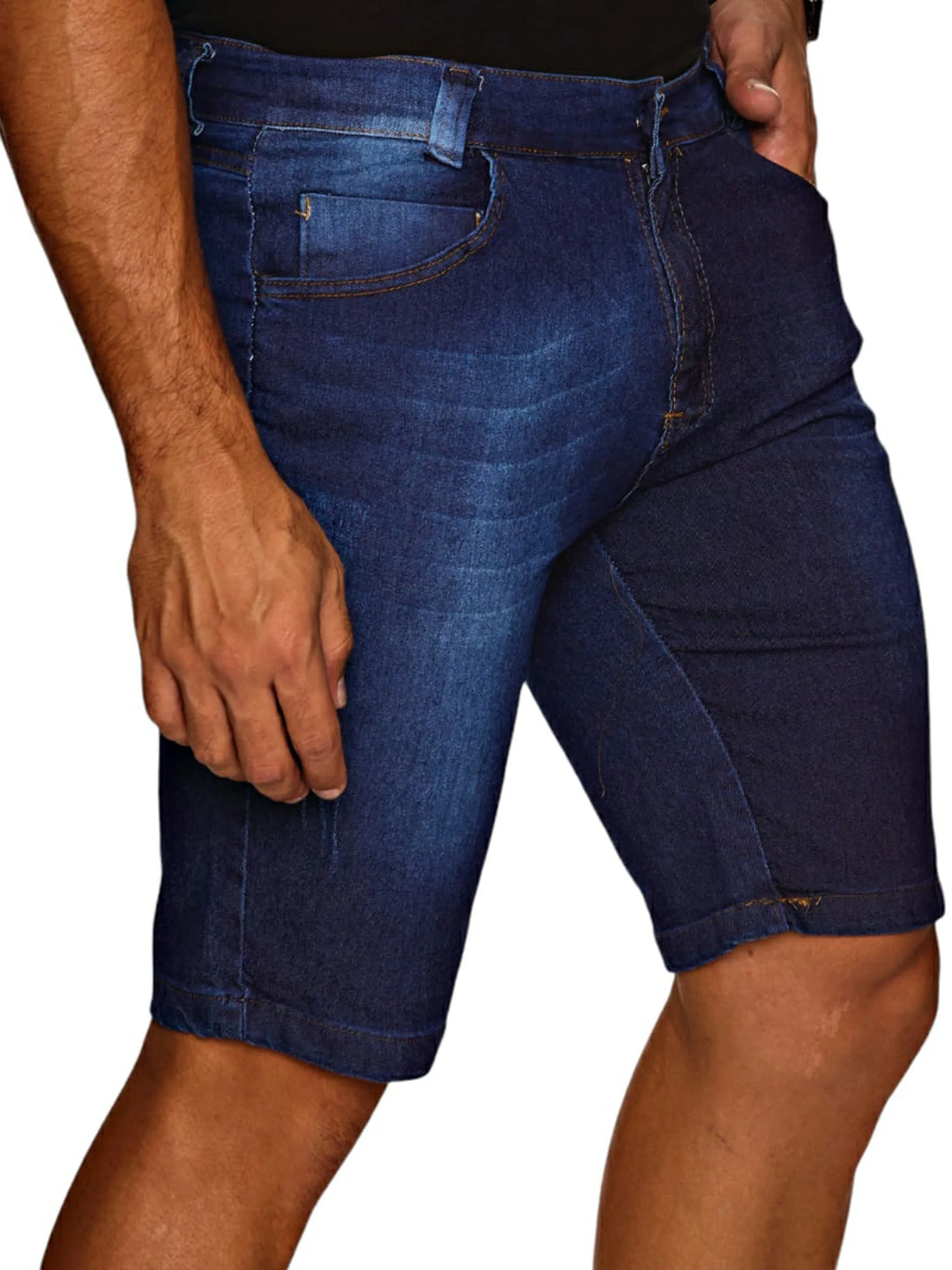 Bermuda Jeans Azul Escuro