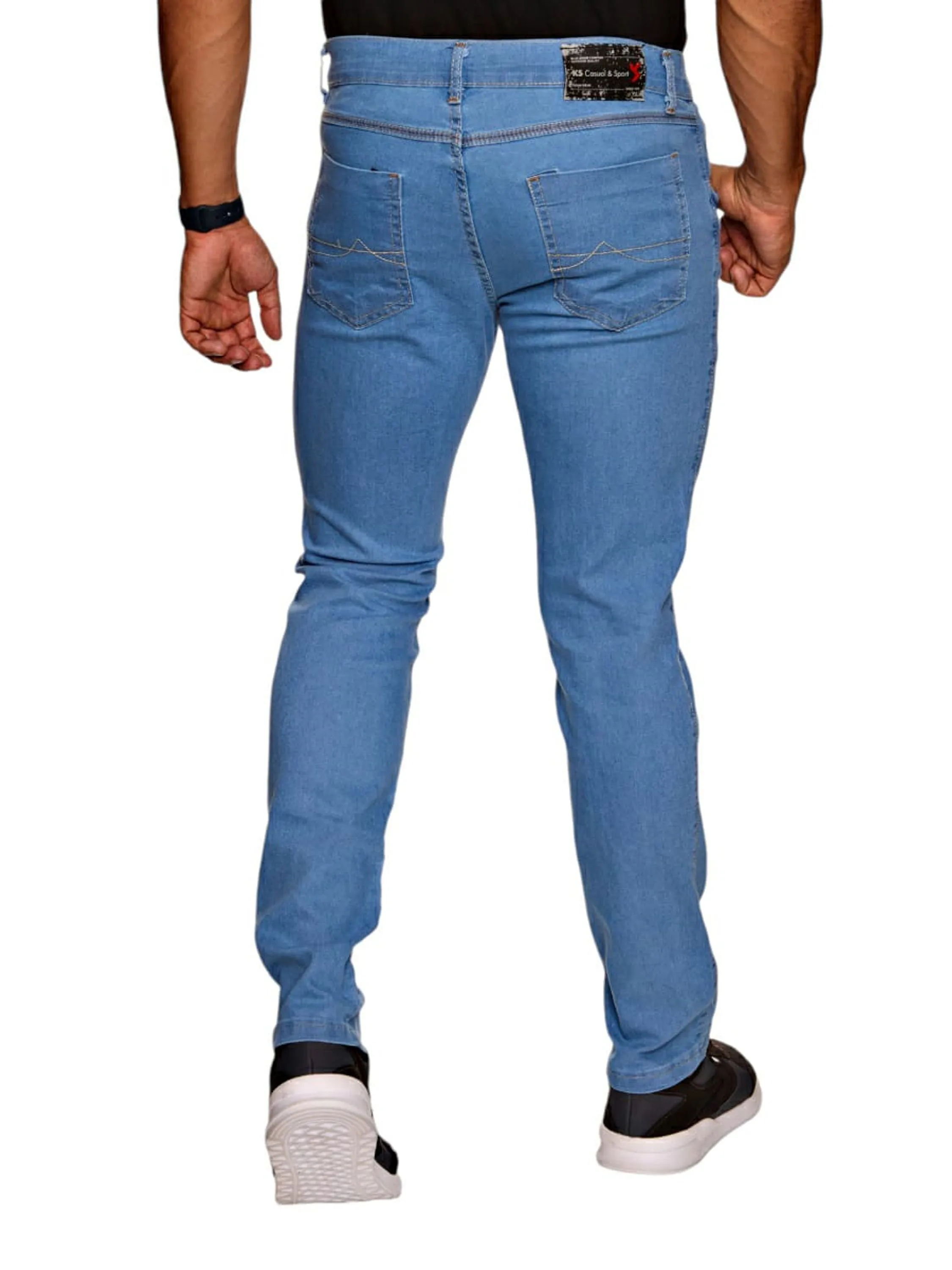 Calça Jeans Com Bigode