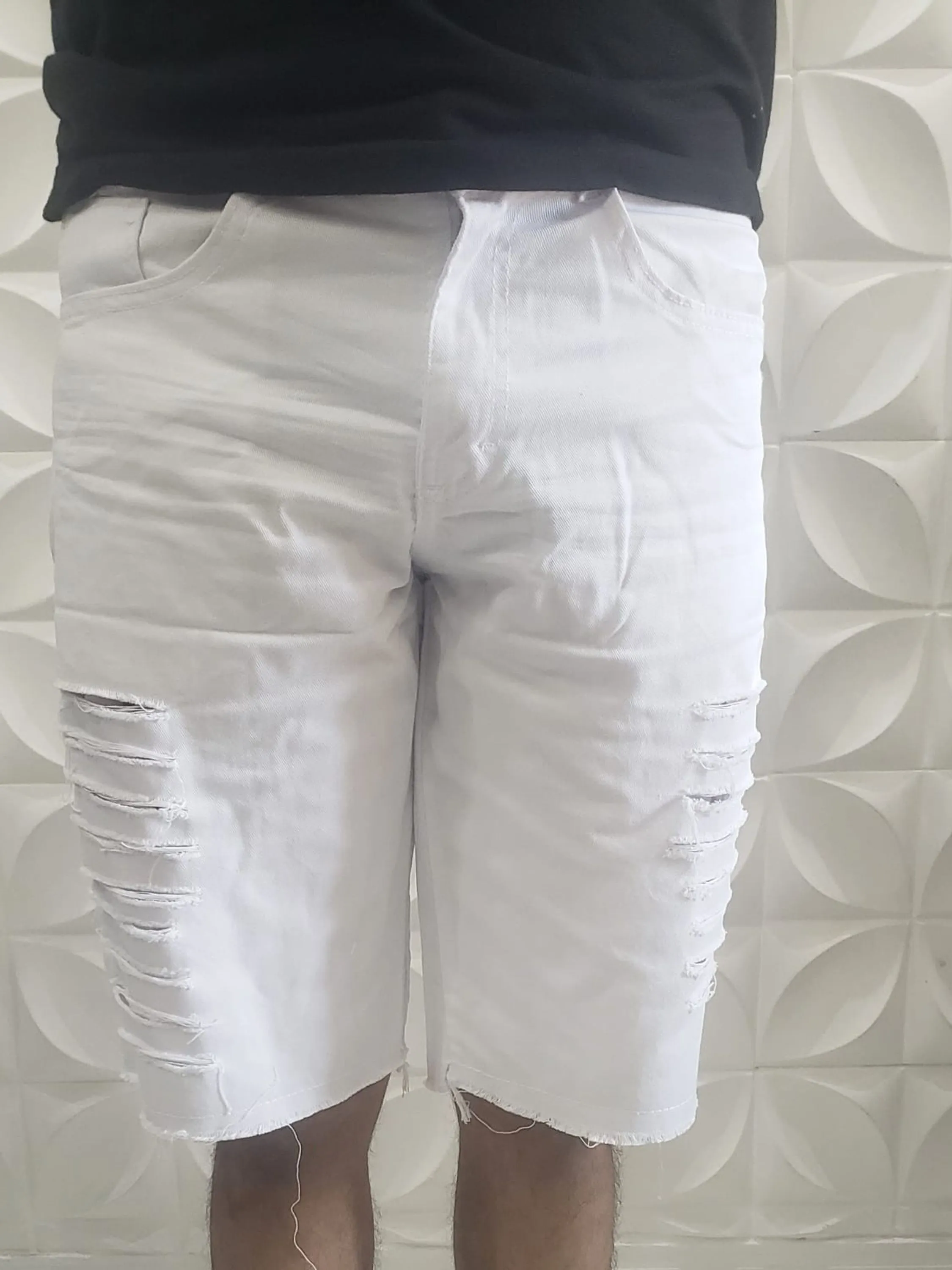 Bermuda Jeans Destroyed  Masculina