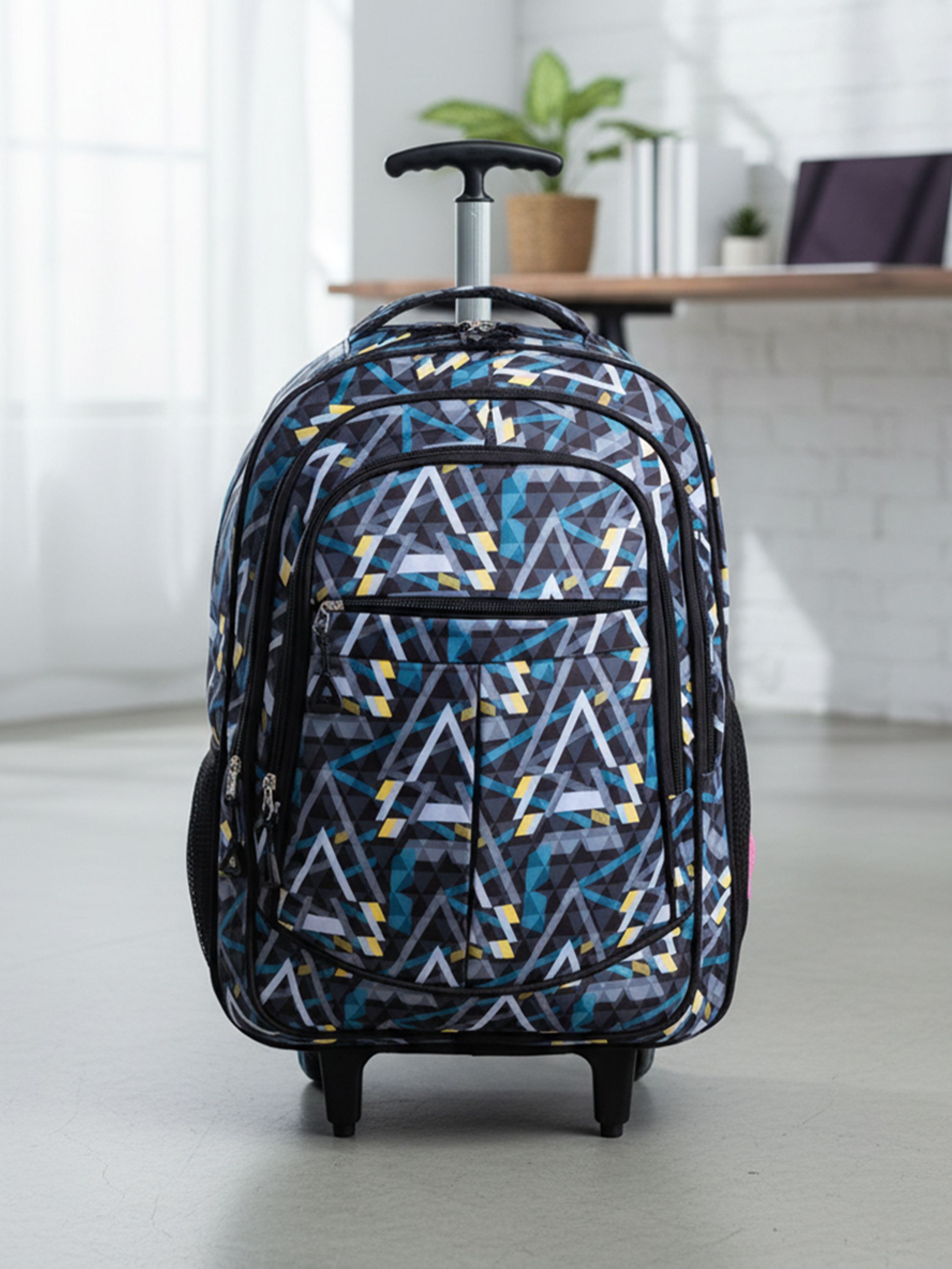 Mochila com Rodinhas Escolar Faculdade Geométrica 1811