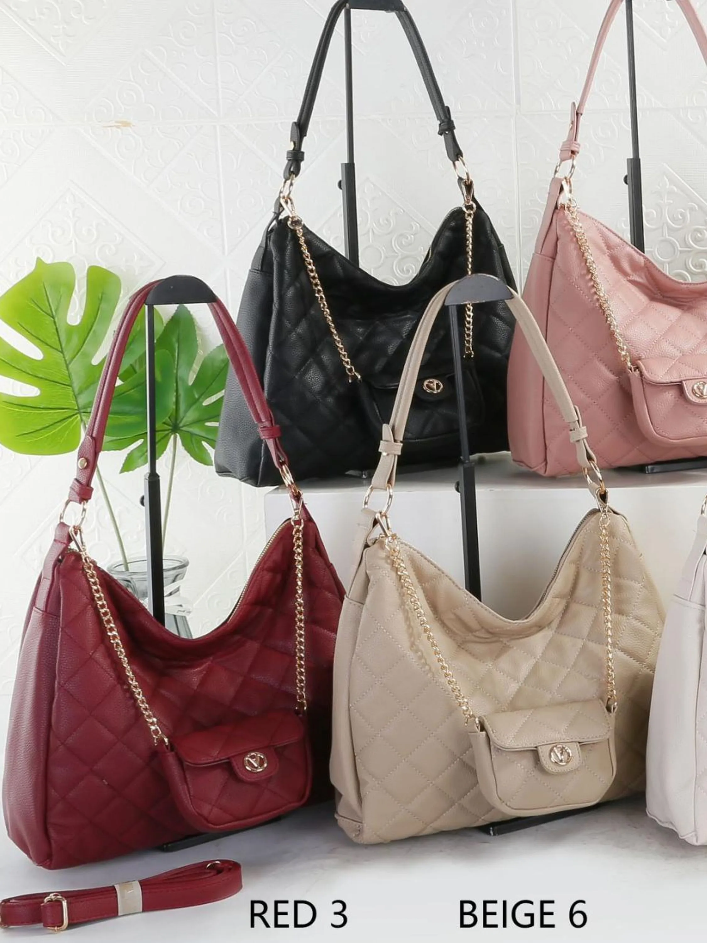 Bolsa grande elegante com bolsa pequeno com alça  C04