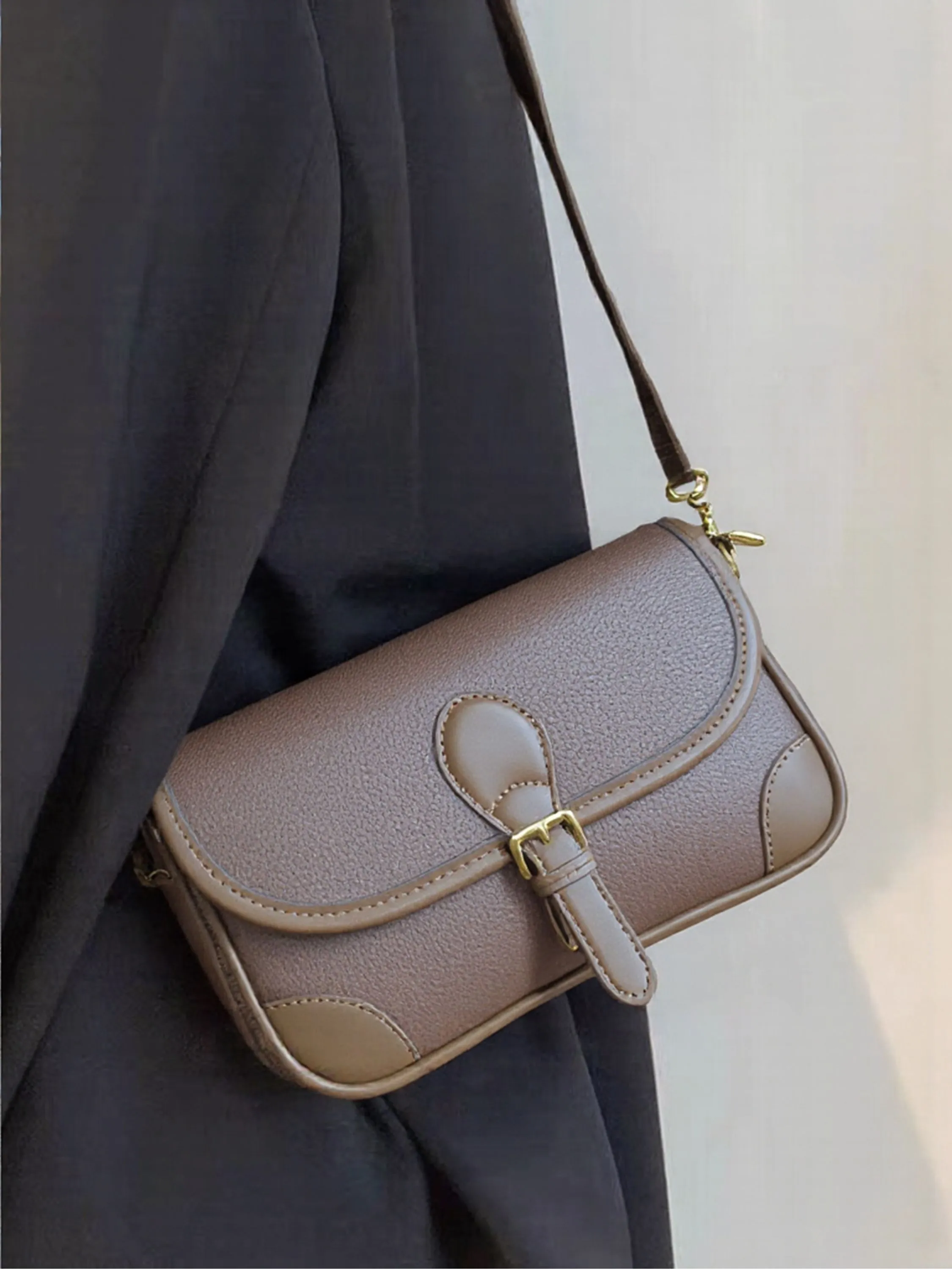 bolsa couro sintetico alça transversal W1506