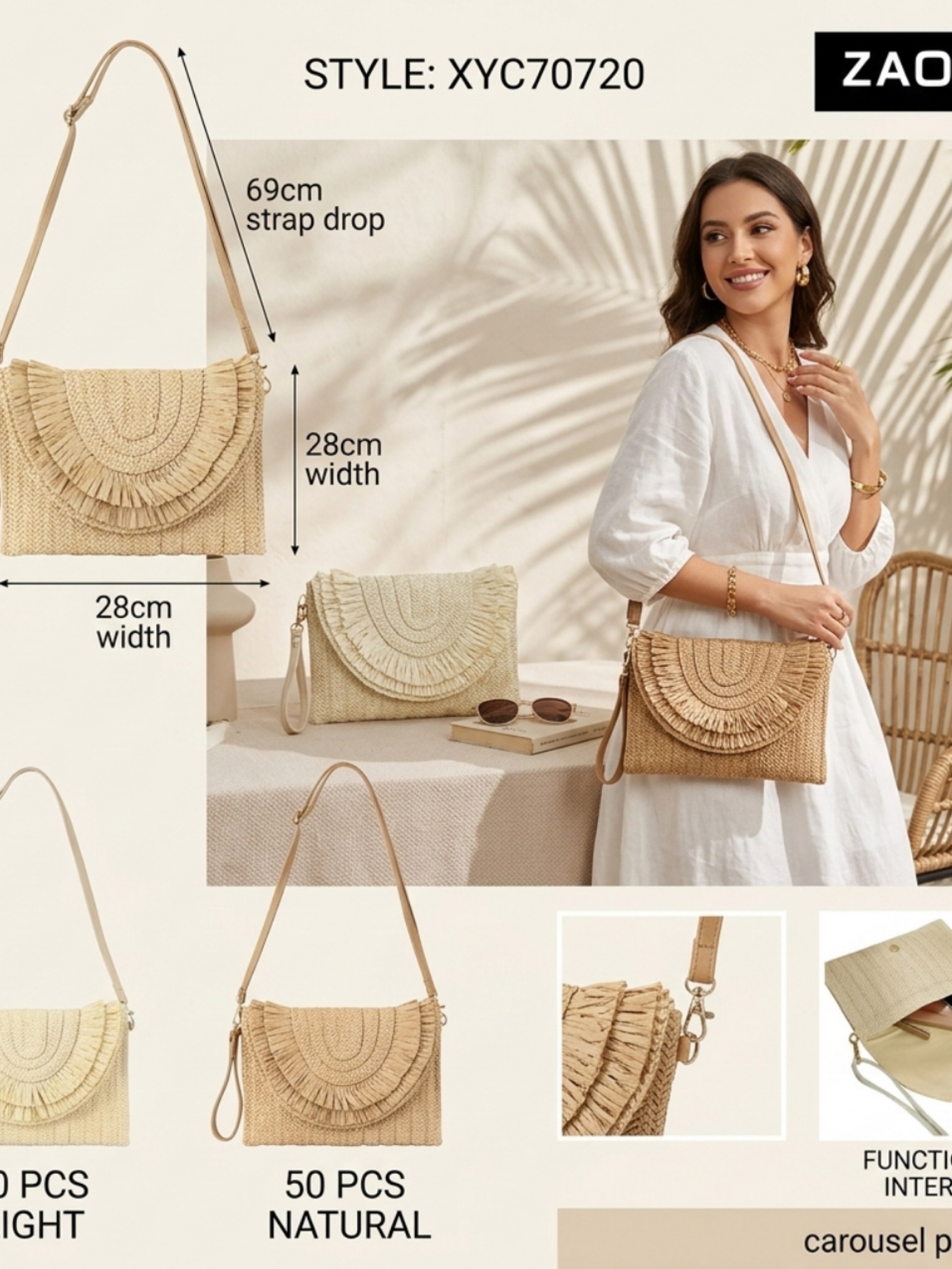 Bolsa palha XYC70720