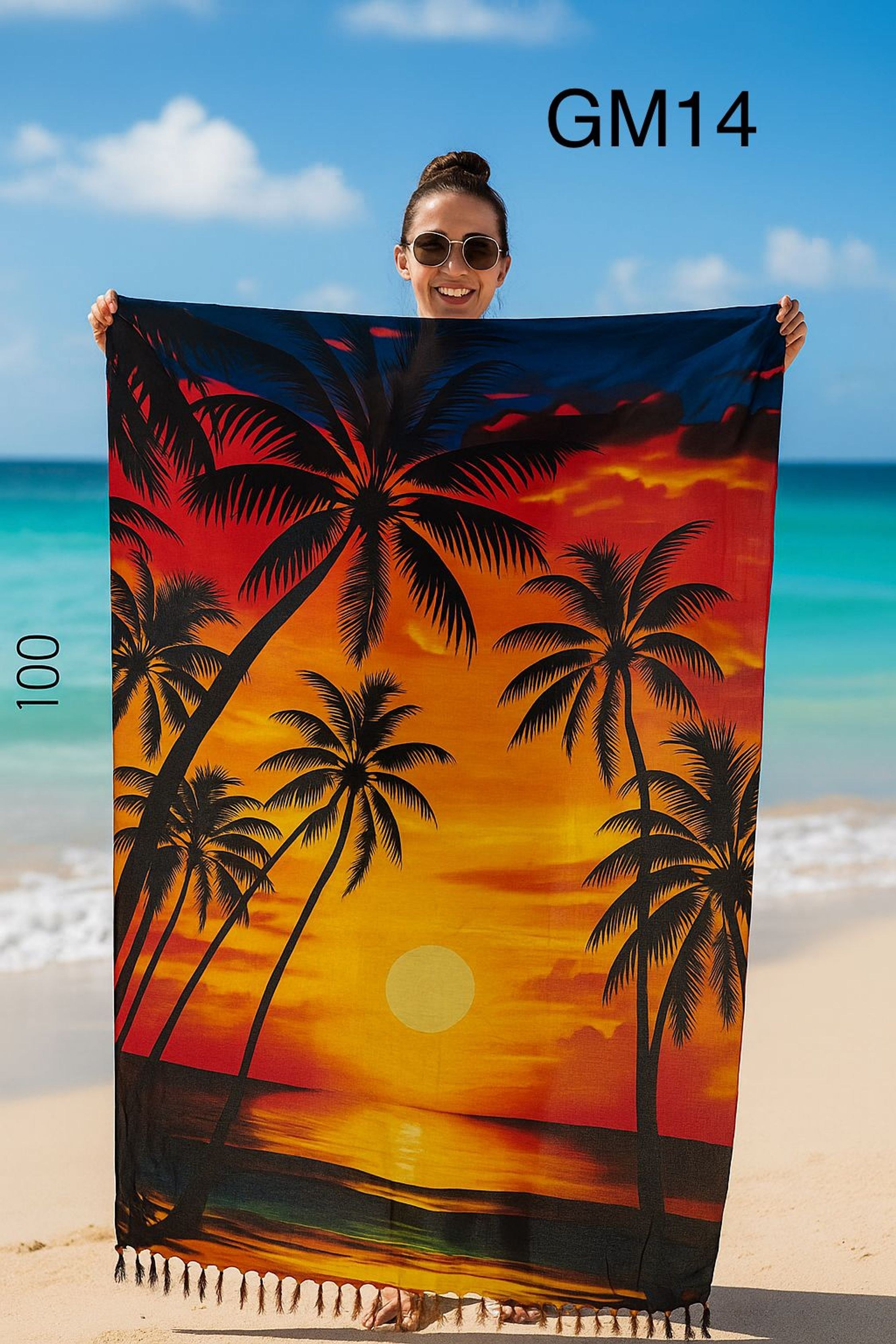 Canga De Praia Piscina Lindas Estampas Por do Sol NV Grande