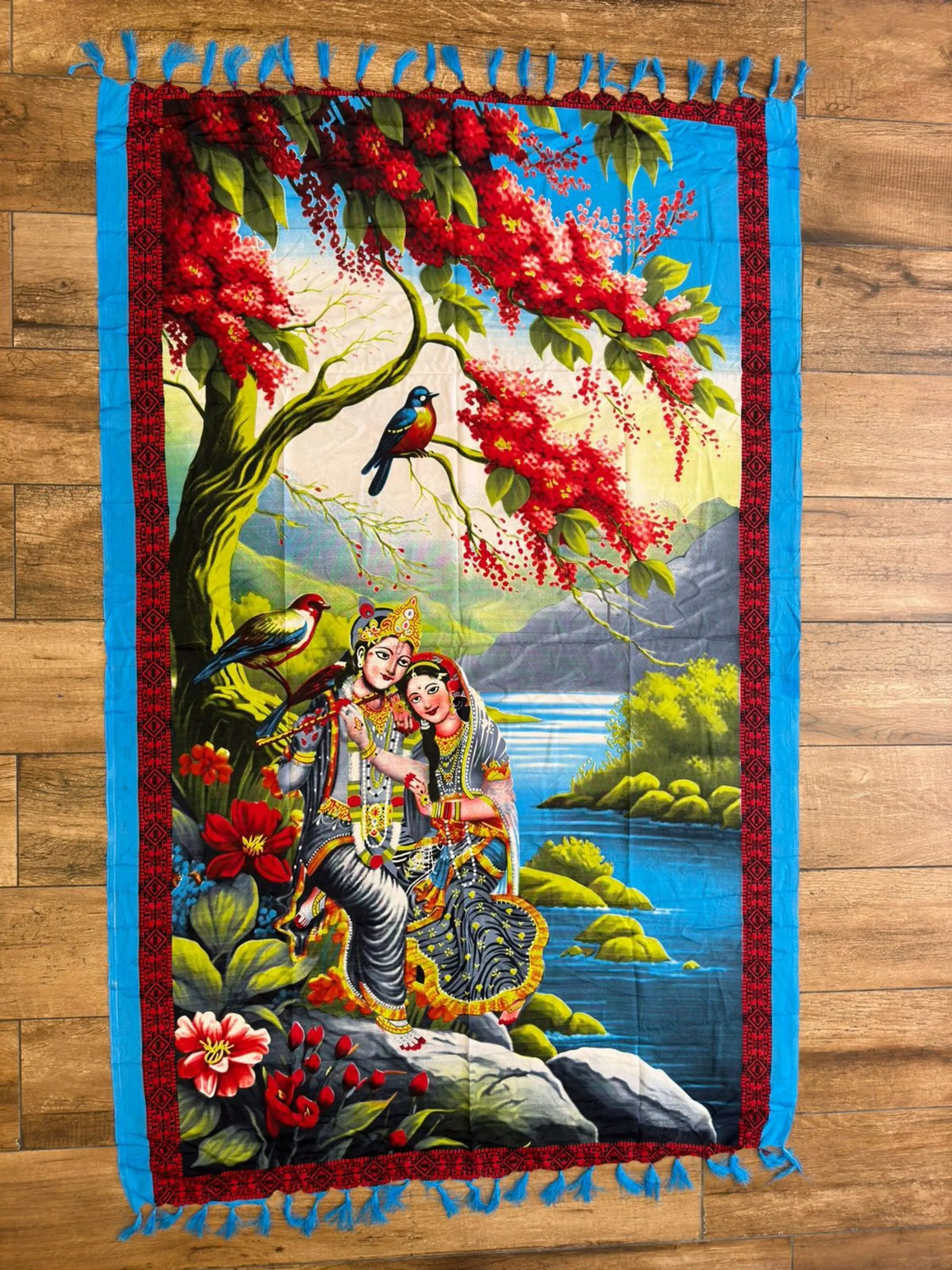 Canga Indiana Estampada Krishnaa e Radha  Arte e Estilo
