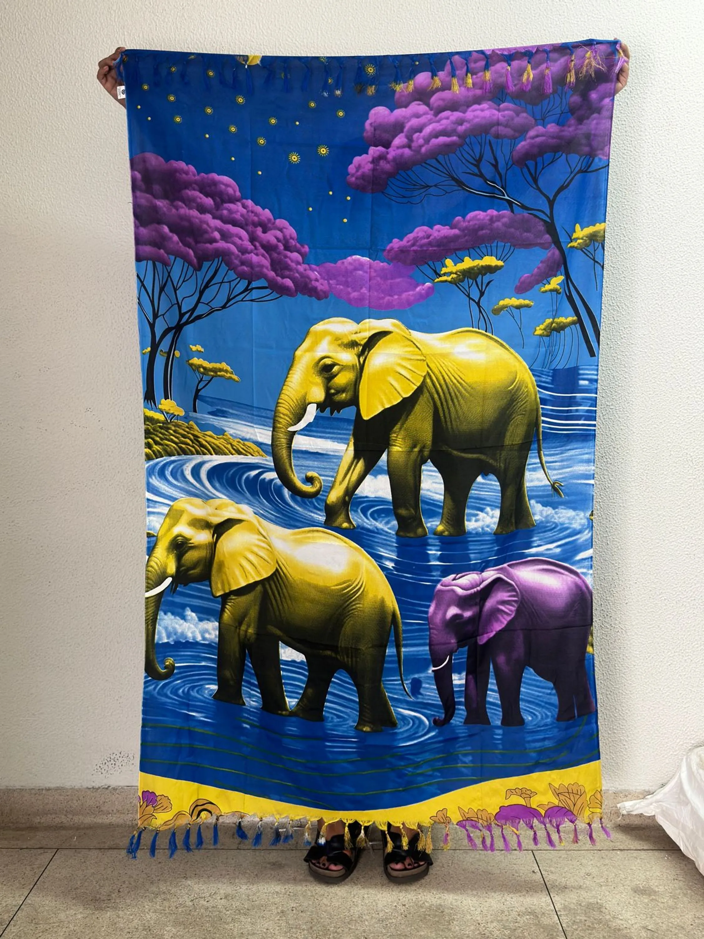 Canga De Praia E Piscina Lindas Estampas Elefantes Grande