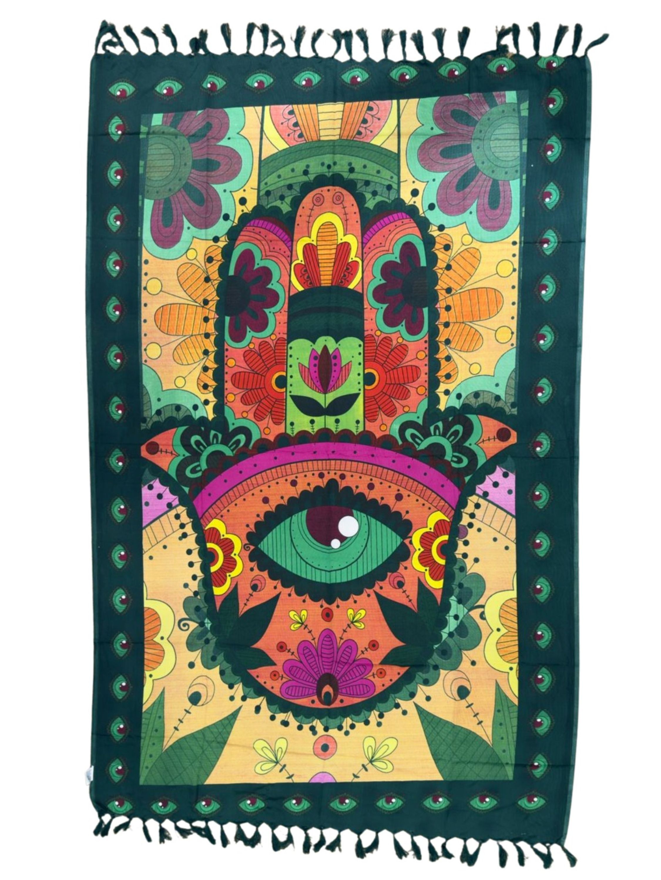 Canga Poliester Mão de Fatima Saida de praia C101